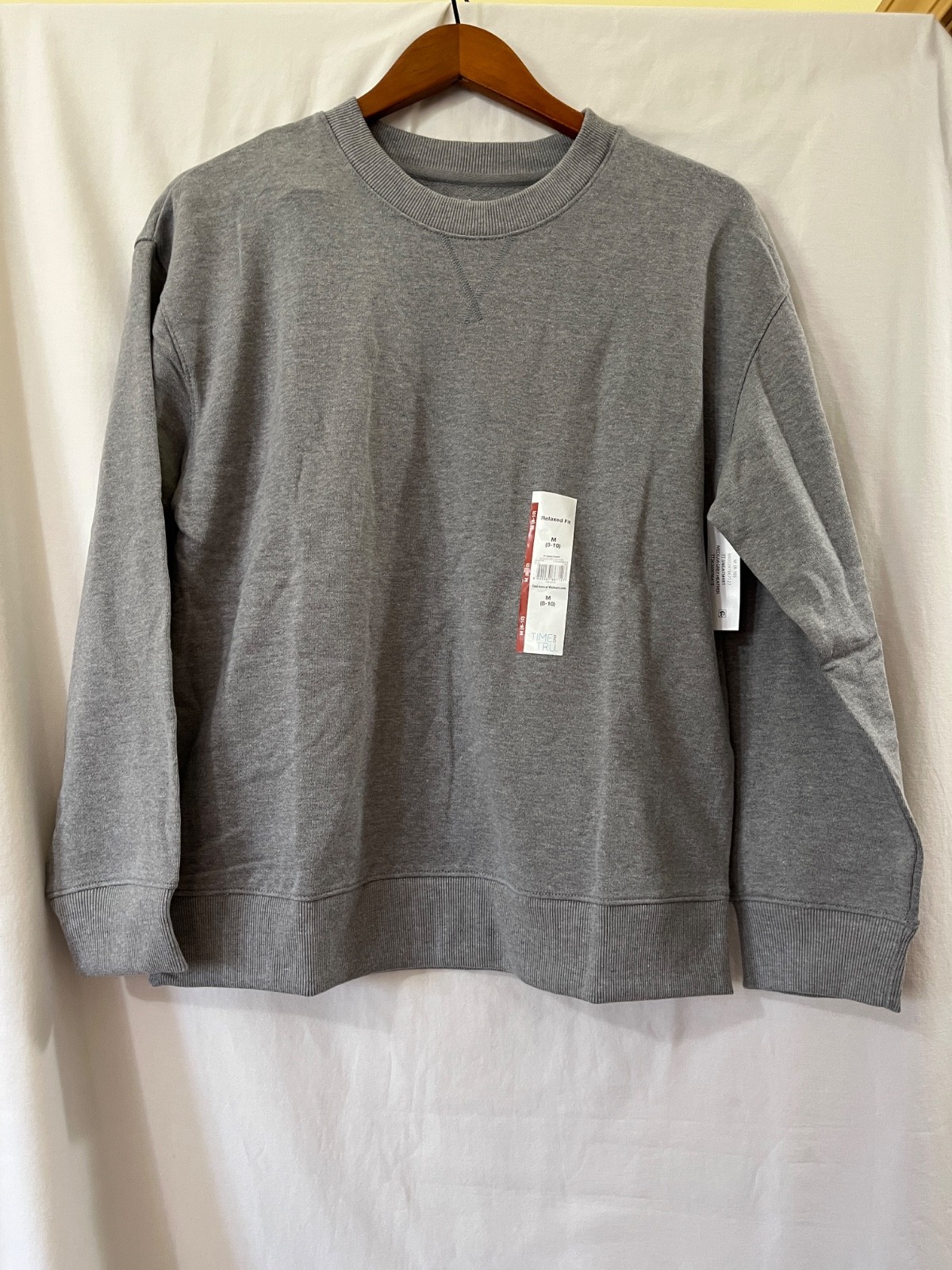 Time and Tru Women High Low Pullover Sweatshirt Grey Long Sleeve U pick New