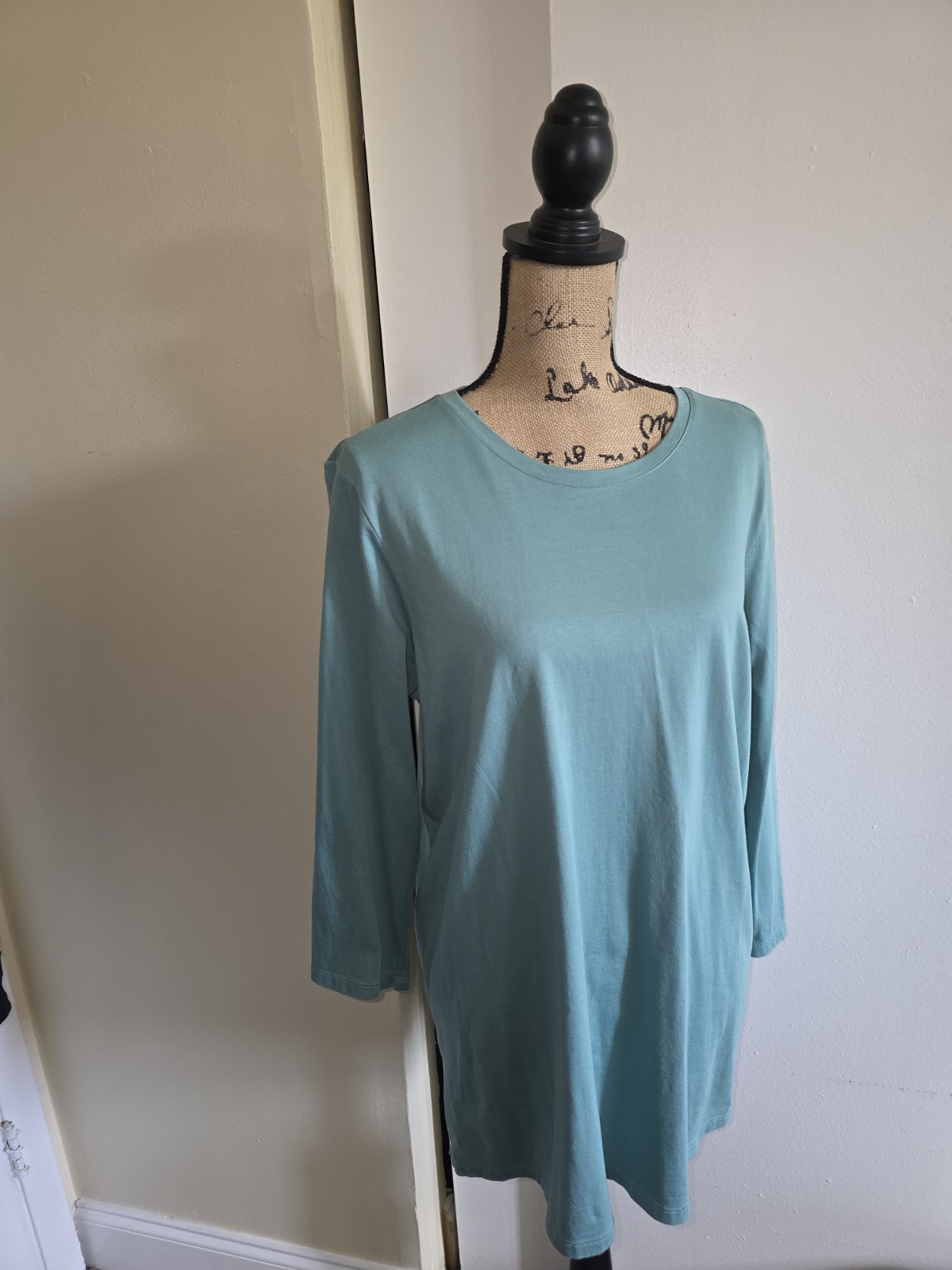 Lands’ End Women’s Solid Teal Tunic Size L