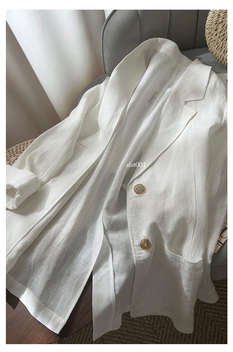 New Korean Women’s Linen Sunscreen Lightweight Suit Jacket New Loose Casual Tops