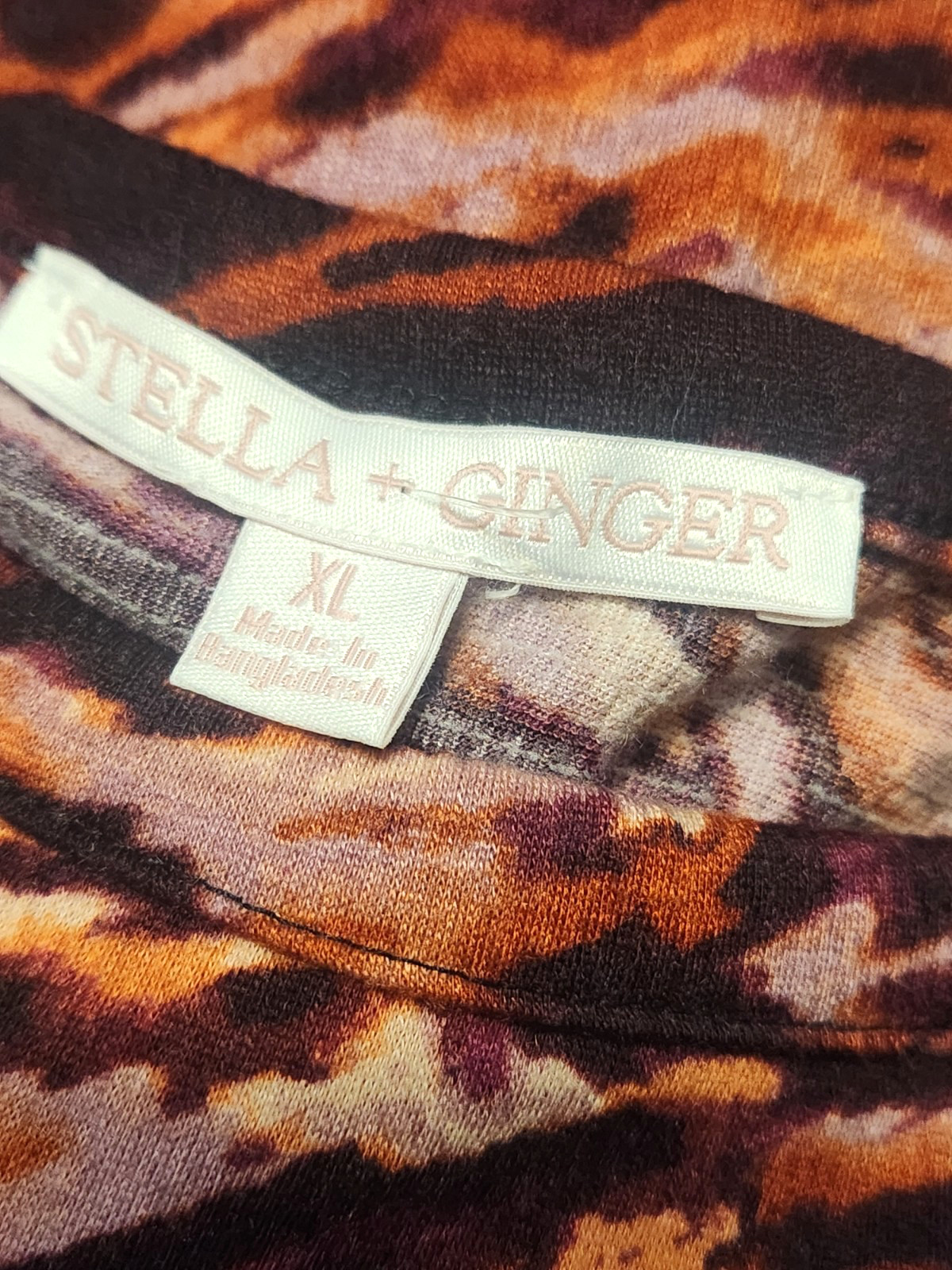 Stella + Ginger Anthropologie Animal Print BOHO Ruffled Sleeve Top XL