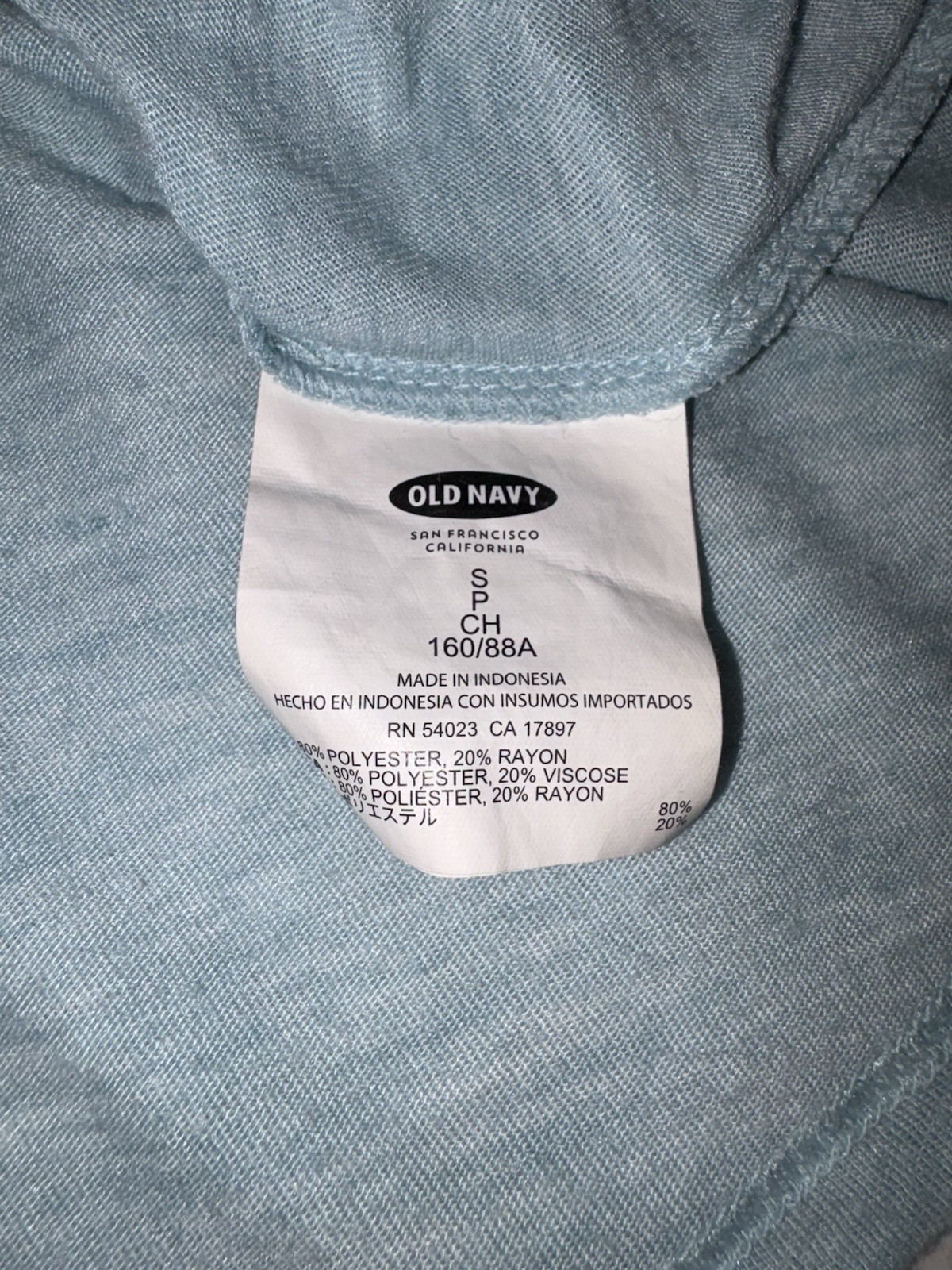 Old Navy Womens S Blue Solid Scoop Neck Long Sleeve Henley Knit Top Buttons