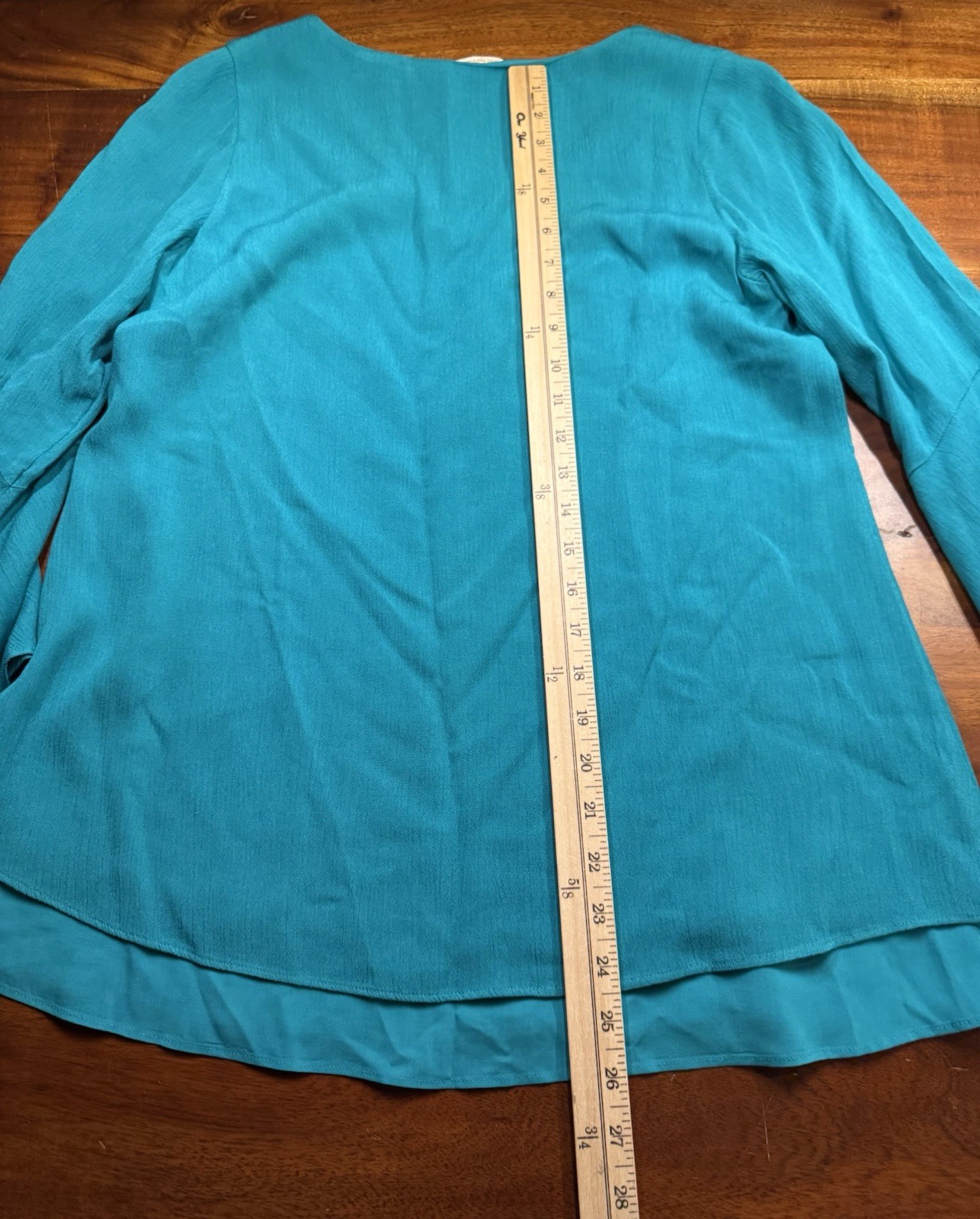 Soft Surroundings Petites Layered Gauzy Tunic Blouse Bell Sleeves Lagenlook PXS
