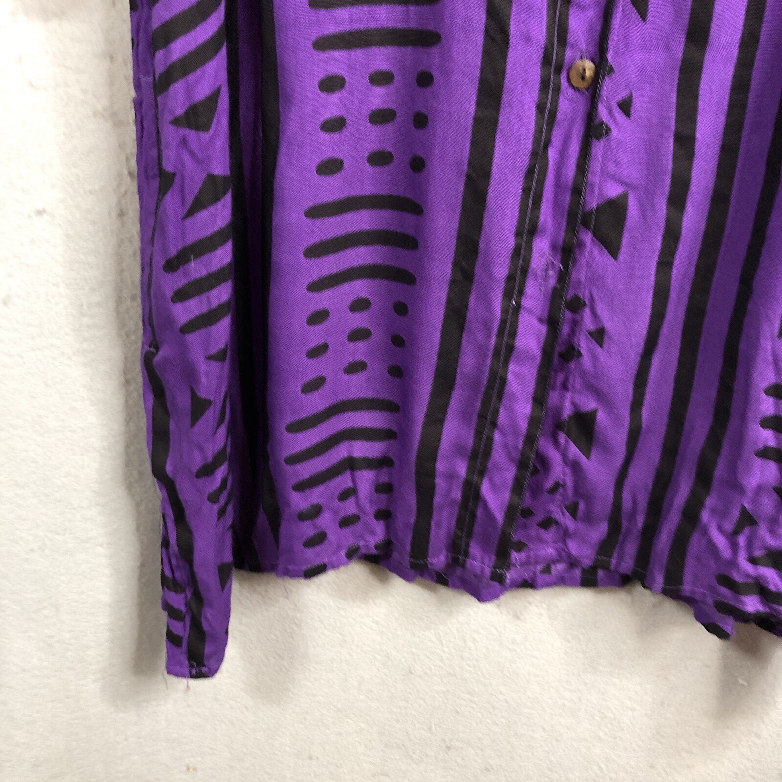 Ethnic Top Women One Size Purple Black Art To Wear Primitive Artsy NEW