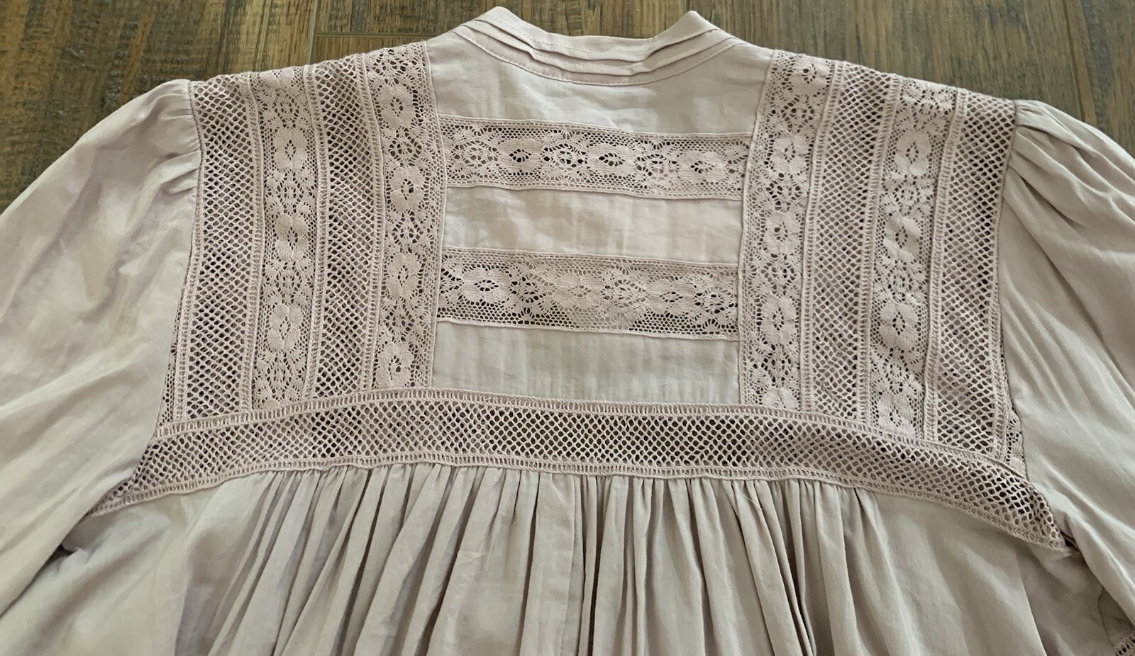 Free People Esme Button Up Top Boho Crochet Romantic Lavender Mauve NWT $128 XS