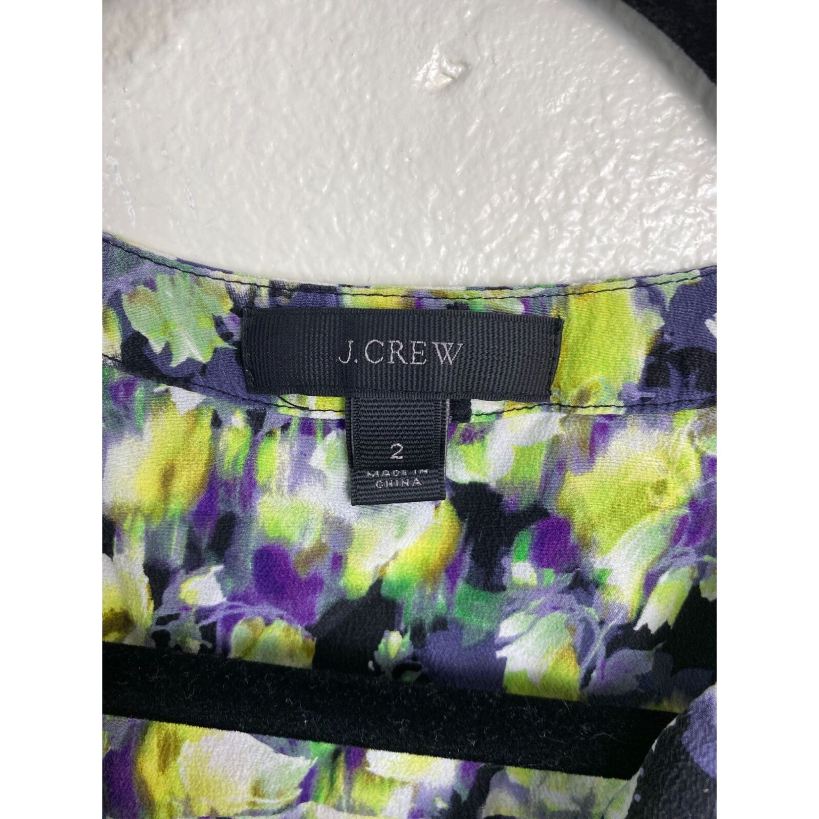 J. Crew Silk Floral Boho Blouse Womens size 2 Vacation Office Career Lightweight