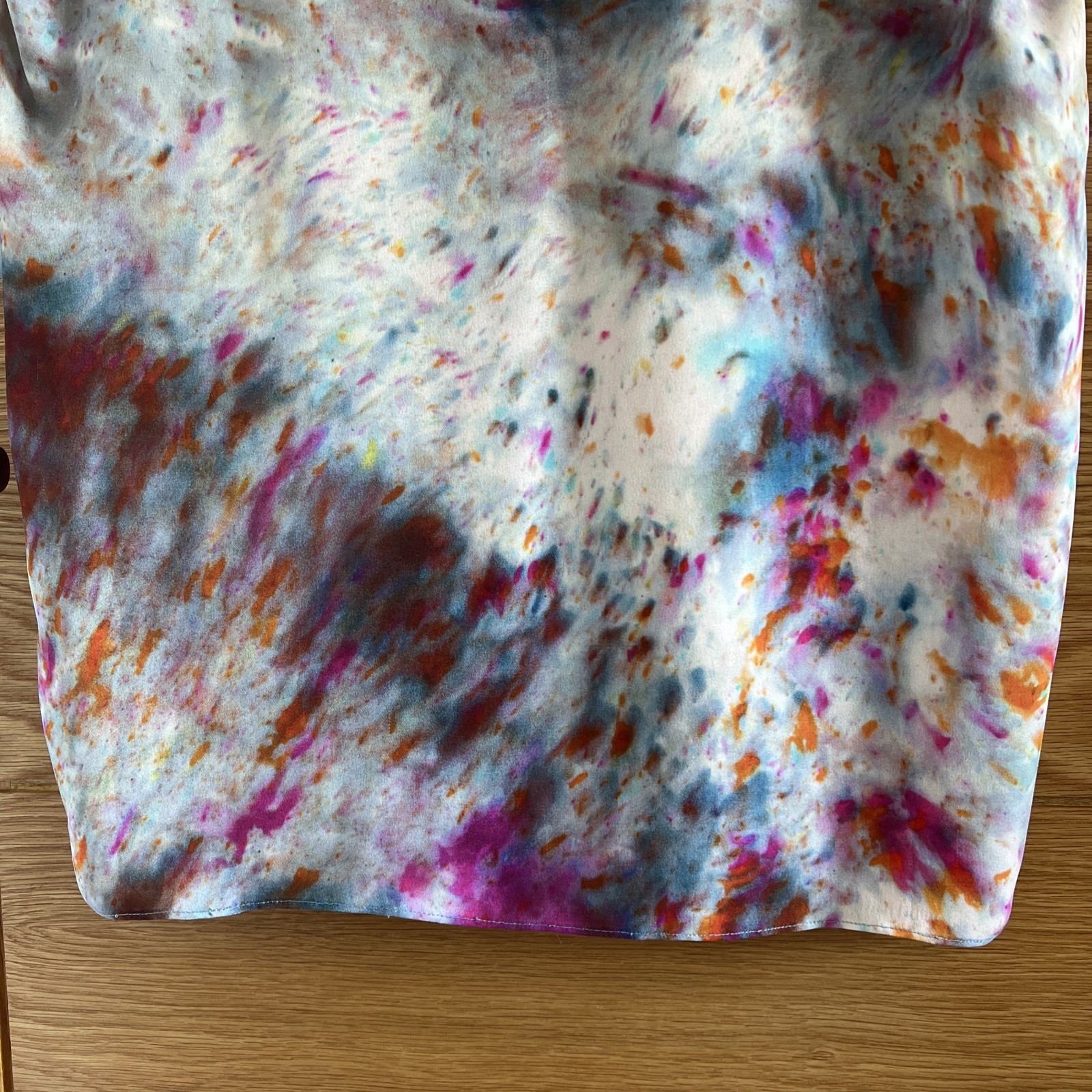 Jigsaw x Audrey Louise Reynolds Top UK 10 Pure 100% Silk Watercolour Floaty