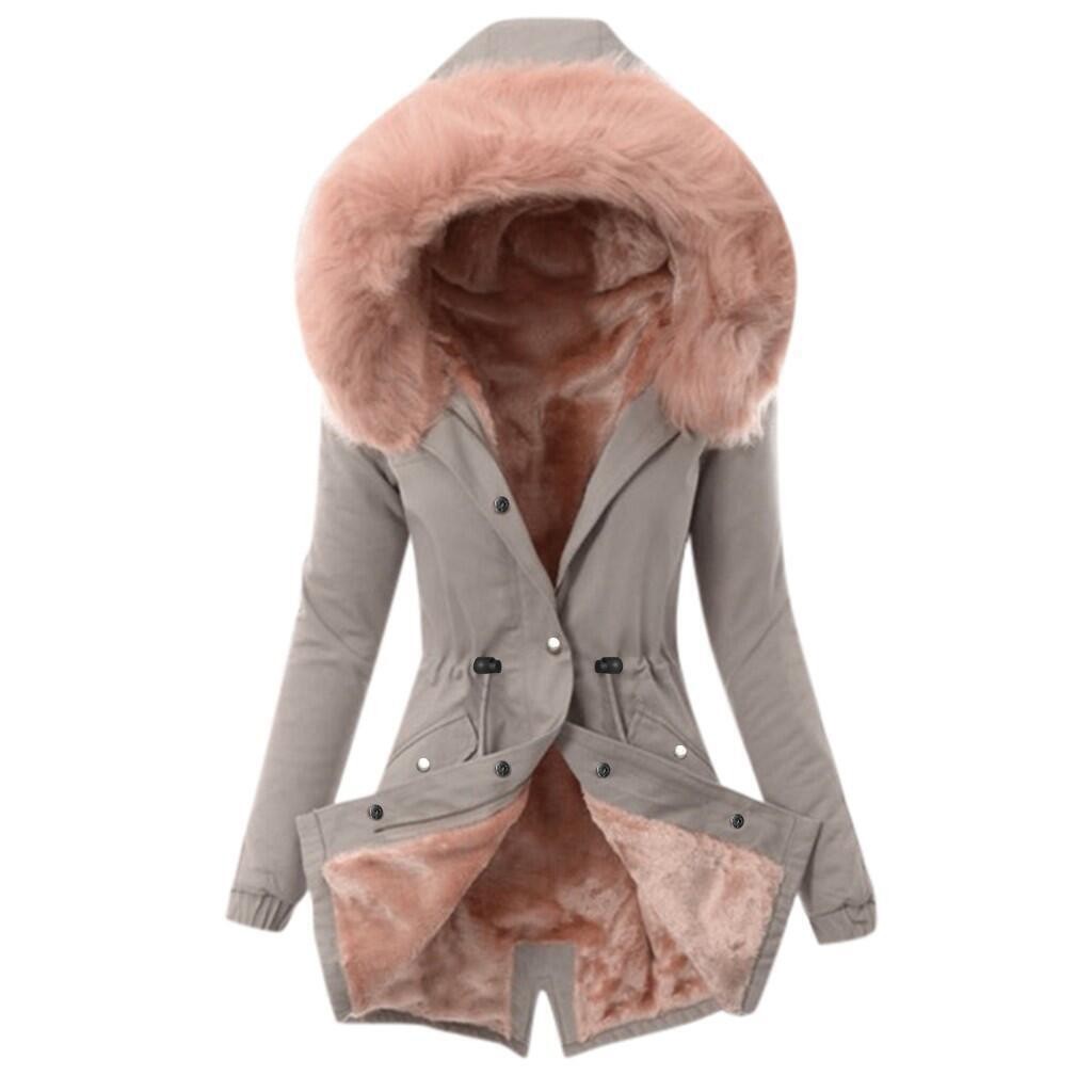 Women’s Thick Winter Warm Fur Hooded Long Coat Jacket Parka Outwear Puffer Coat