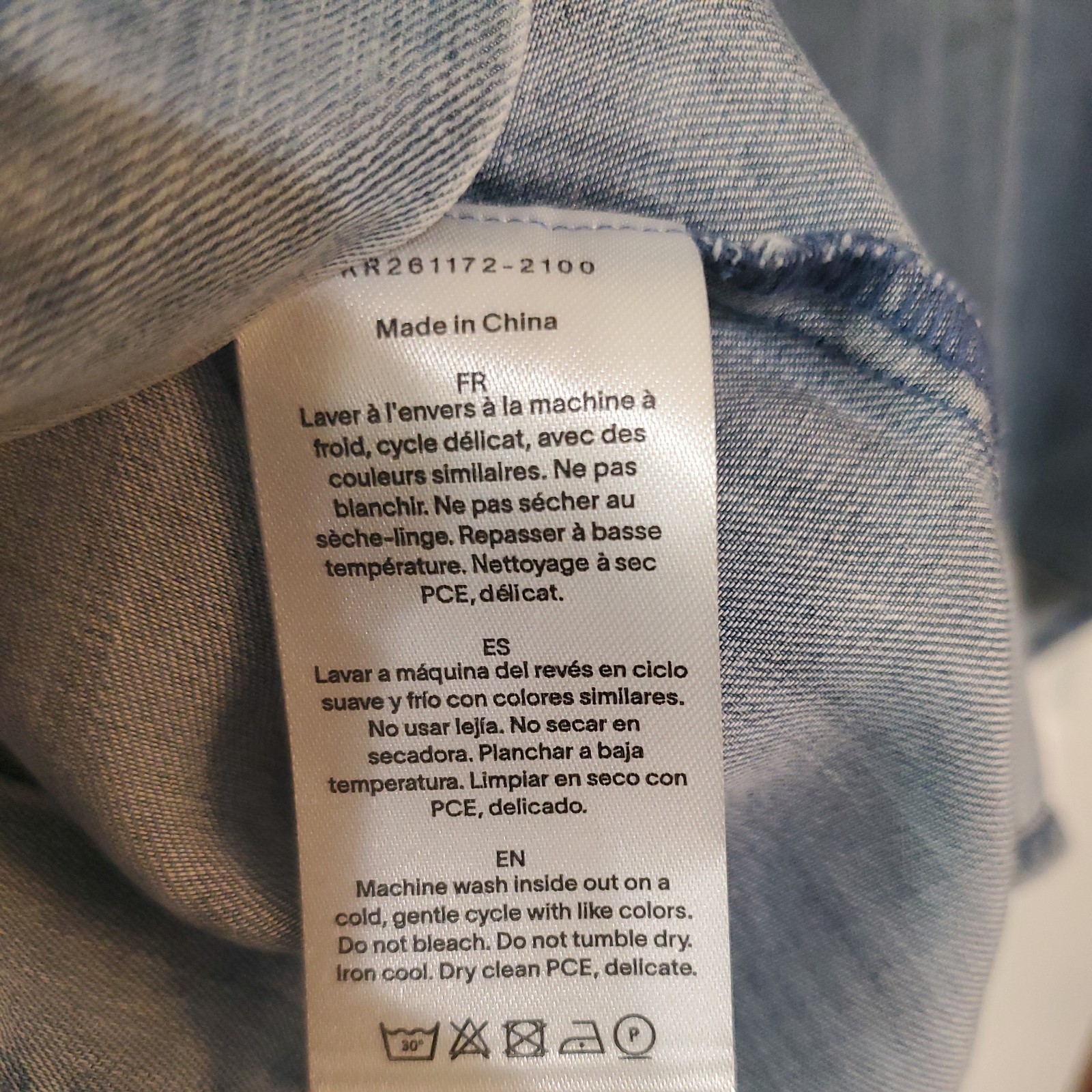 KROST Oversized Denim Shirt in Light Wash. Size M. New With Tags
