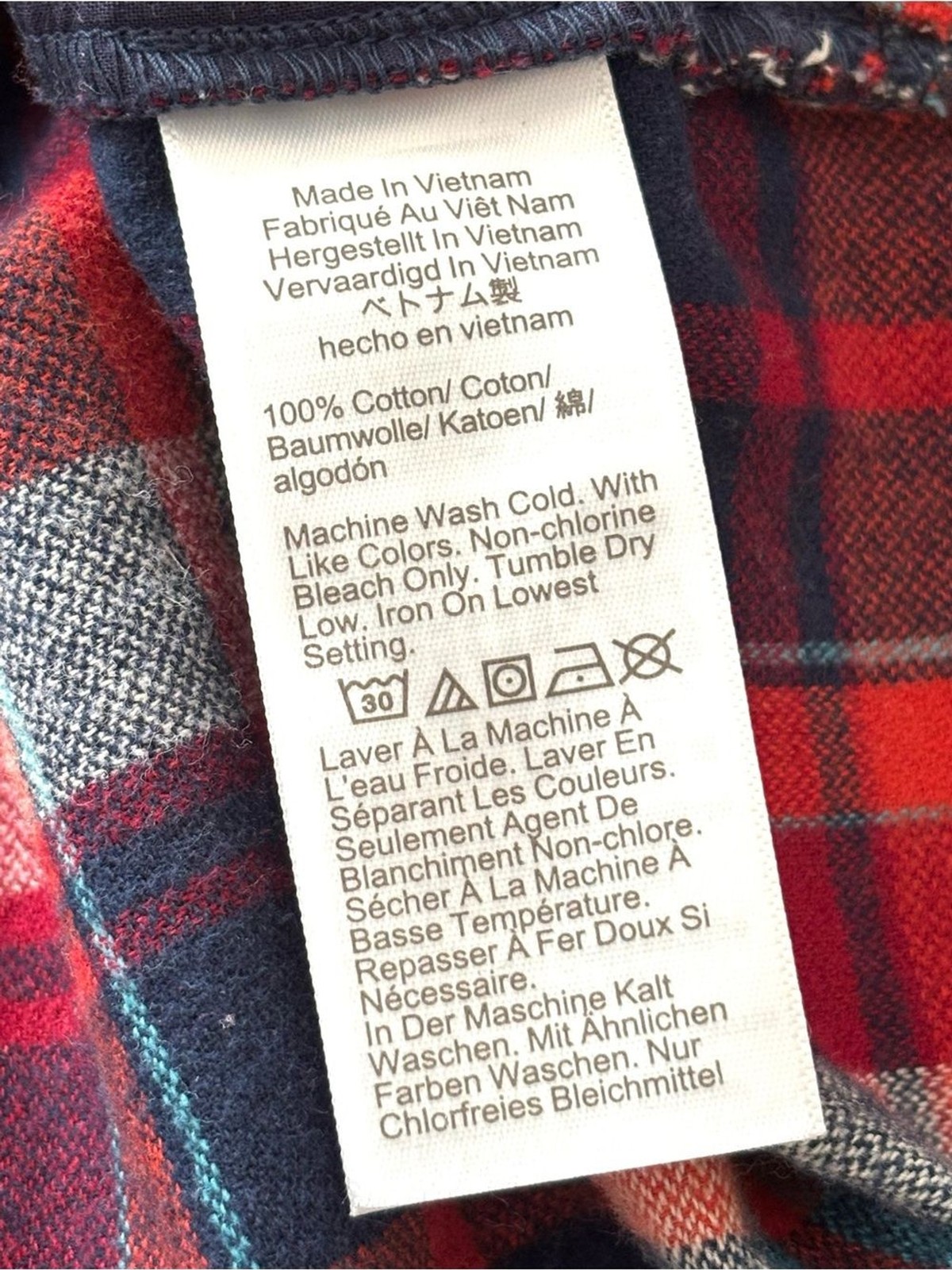 J.Crew Factory Plaid Flannel Shirt-Jacket Red & Navy Size PL