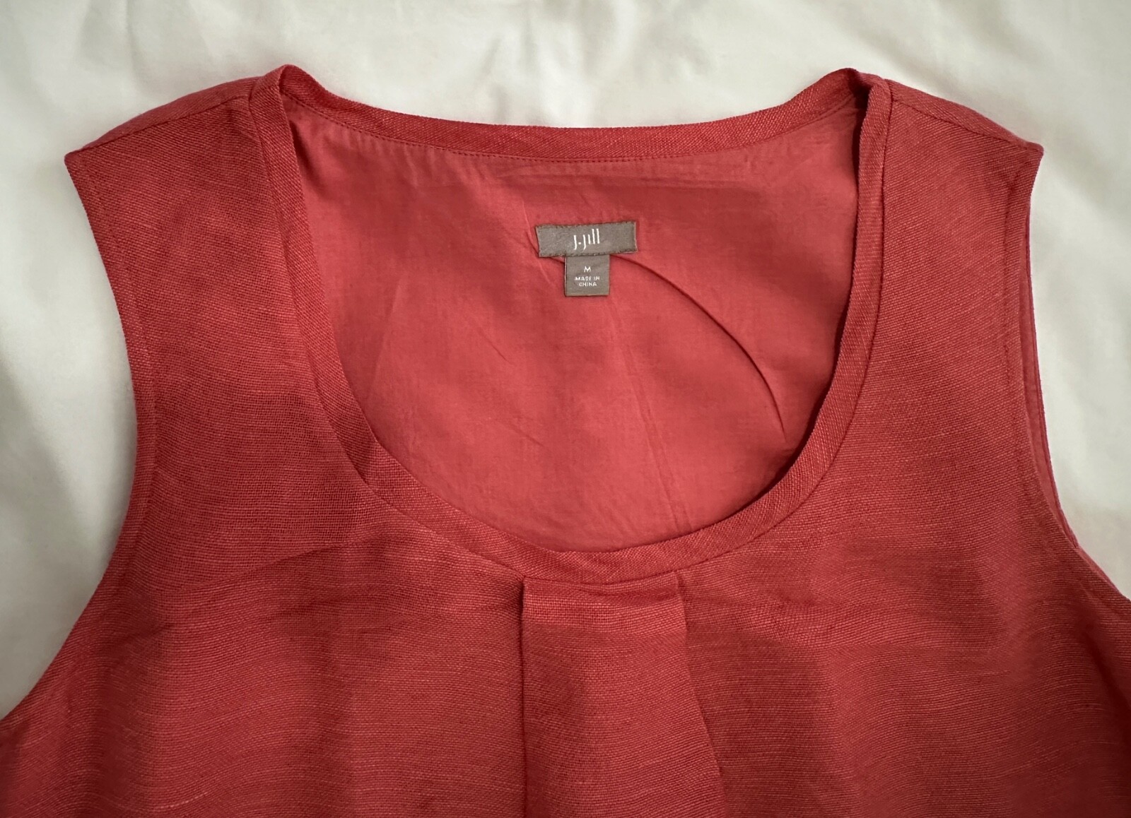 J.Jill S/L Linen Top Silk & Linen Fully Lined SZ M EUC