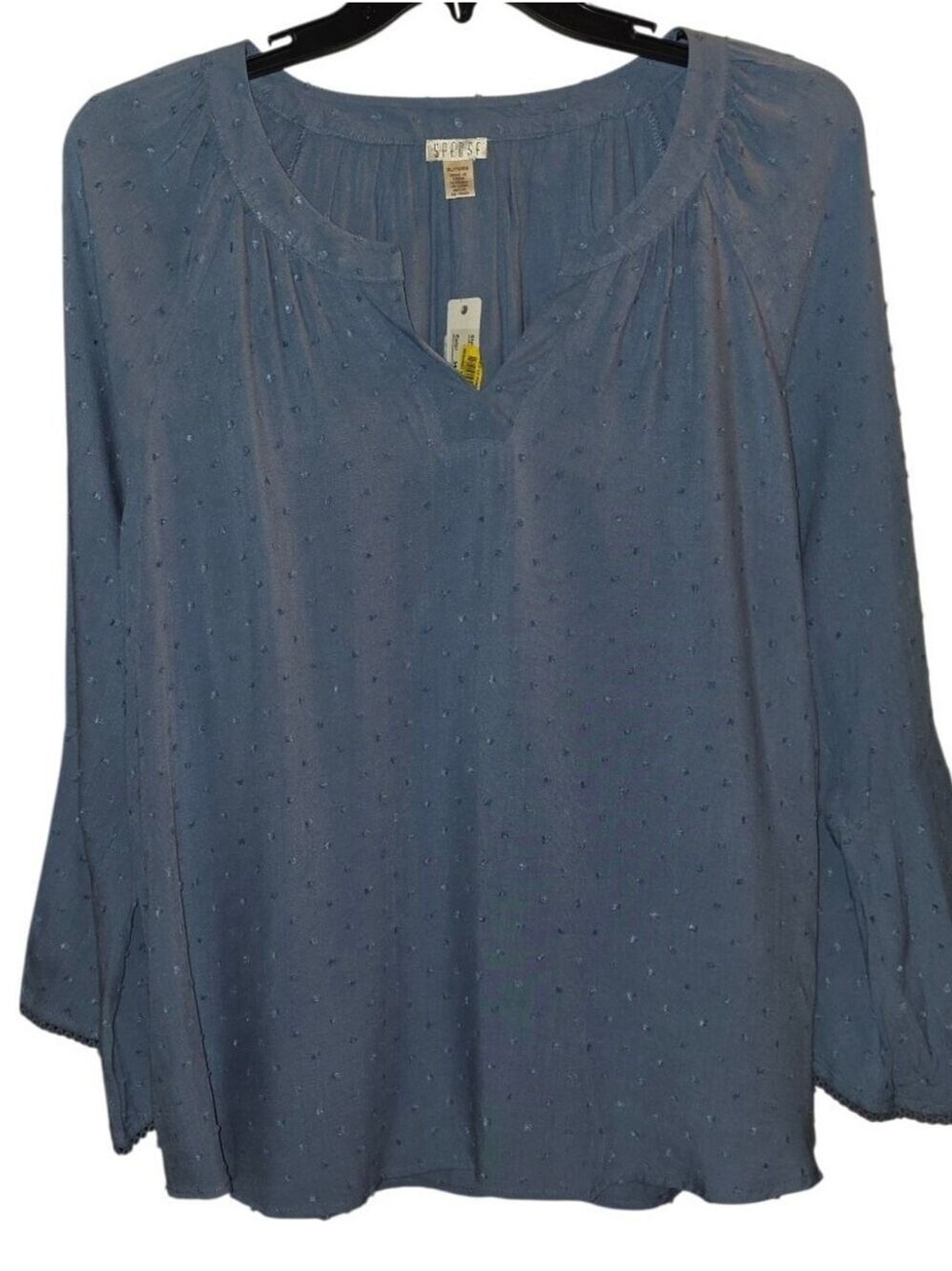 Spense Long Sleeve Blue Blouse Size XL NWT