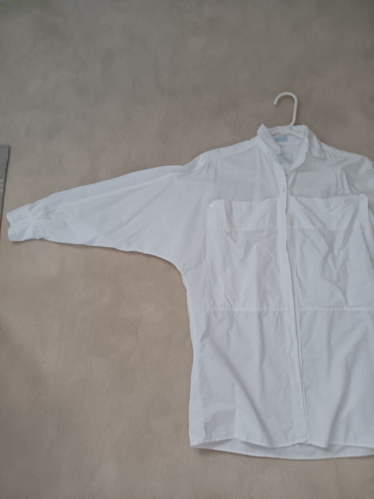 Ellen Tracy blouse white oversized 4 dolman sleeve vintage