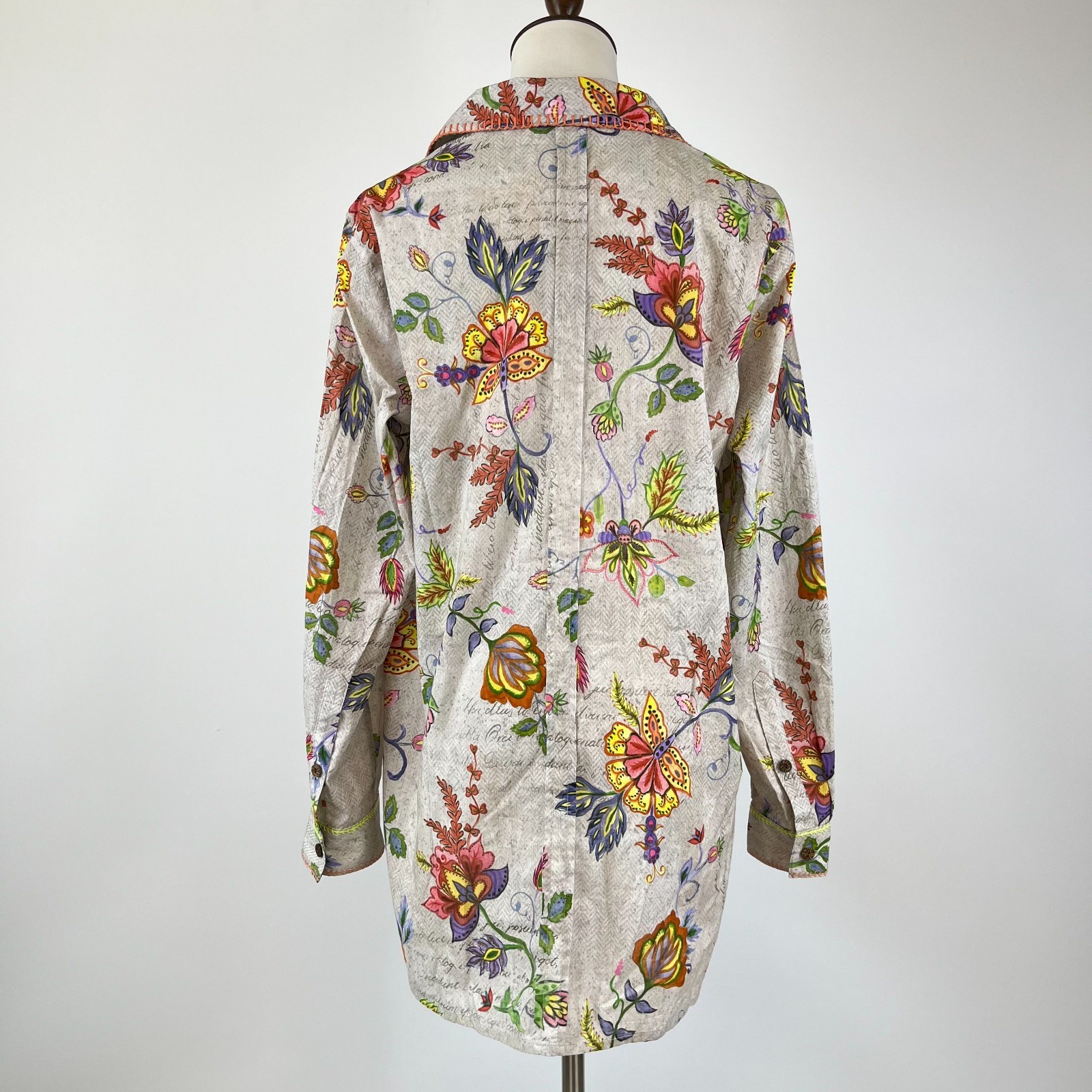 NWOT John Mark Floral Embroidered Long-Sleeved Blouse Shirt Multicolor Size M