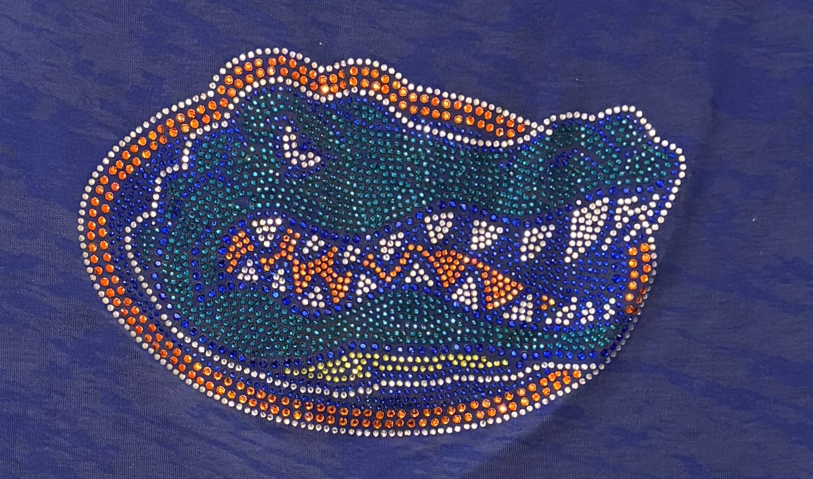 Sexy Gator Girl Tee-shirt, Sparkly See-through, Blue, Small, U Of Florida
