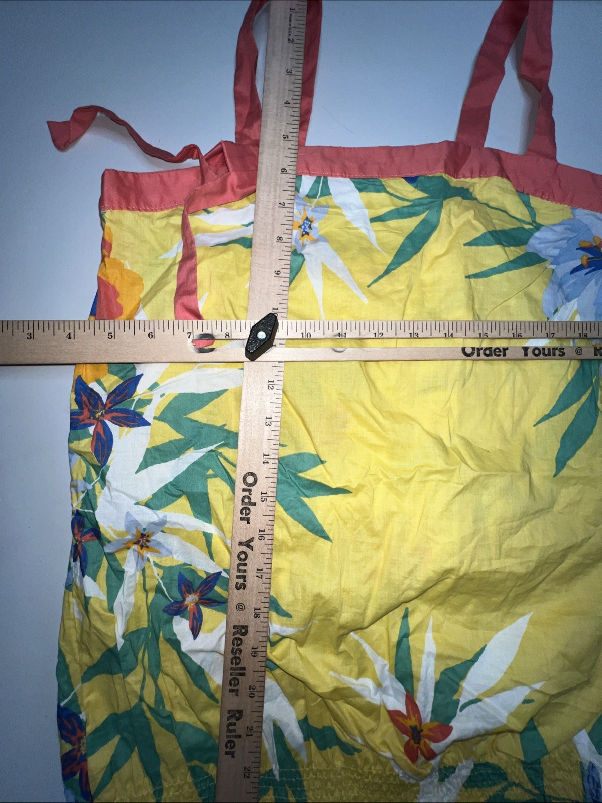 NEW Mossimo Tank Top XL Yellow Floral Print Elastic Waist Sleeveless Straps NWT