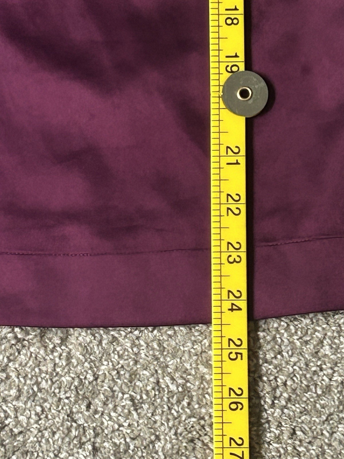 Ann Taylor Loft Purple Ruffle Neck Sleeveless Button Up Blouse Medium Petite