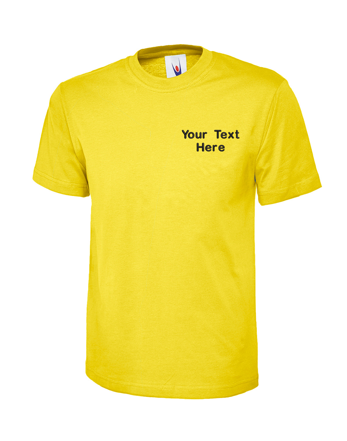 Personalised Uneek Embroidered Pack of Classic T-Shirt Your Text Logo Workwear