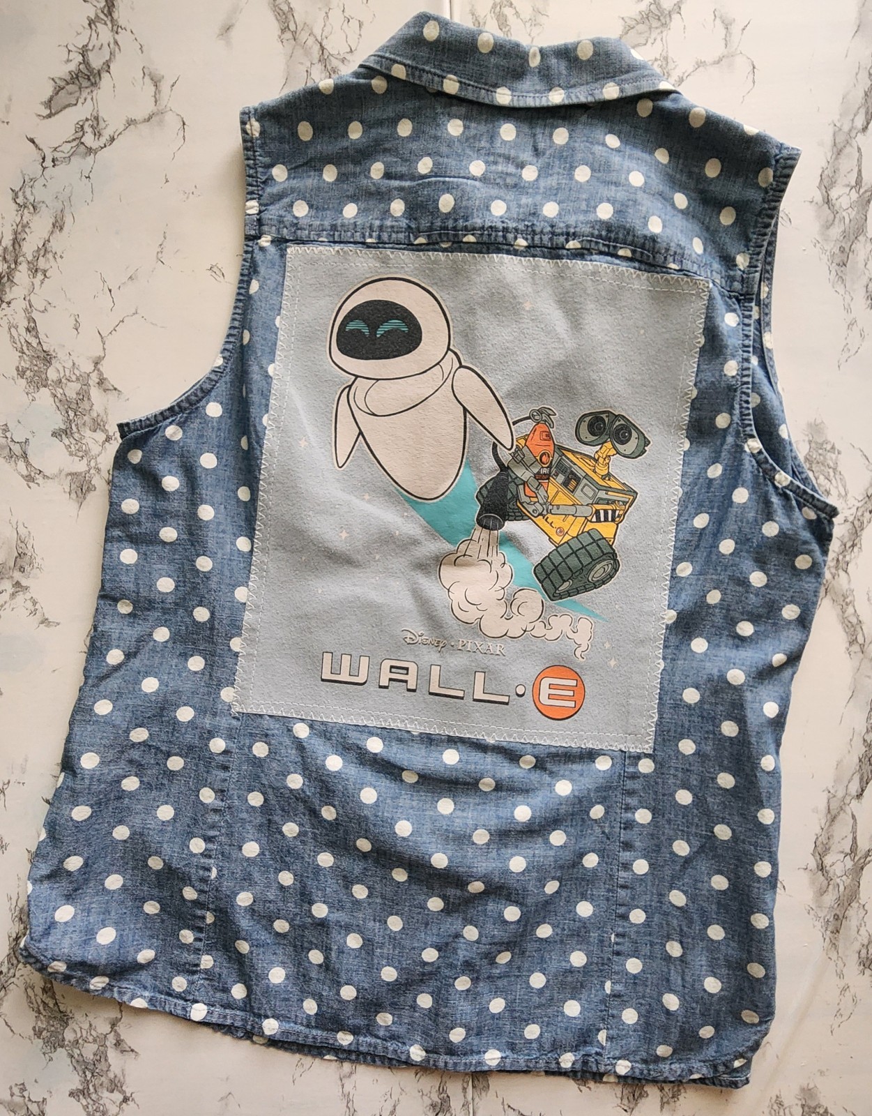 Disney Pixar Wall-E Eve Large Tank Top Blue Tommy Hilfiger Homemade