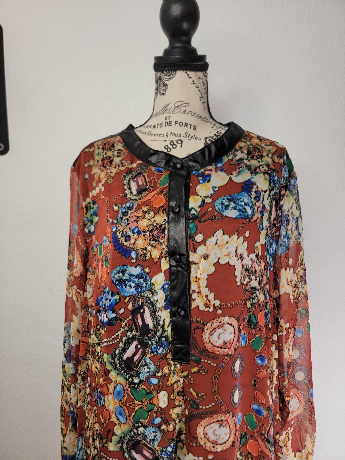 Pretty Angel Fairy Tunic Top XL Silk Long Sheer Sleeves Romantic Whimsygoth