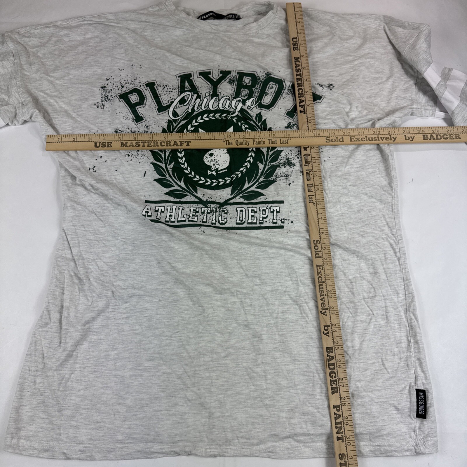PLAYBOY x MISSGUIDED Chicago Athletic Dept Womens 6 Long Sleeve T-Shirt Bunny