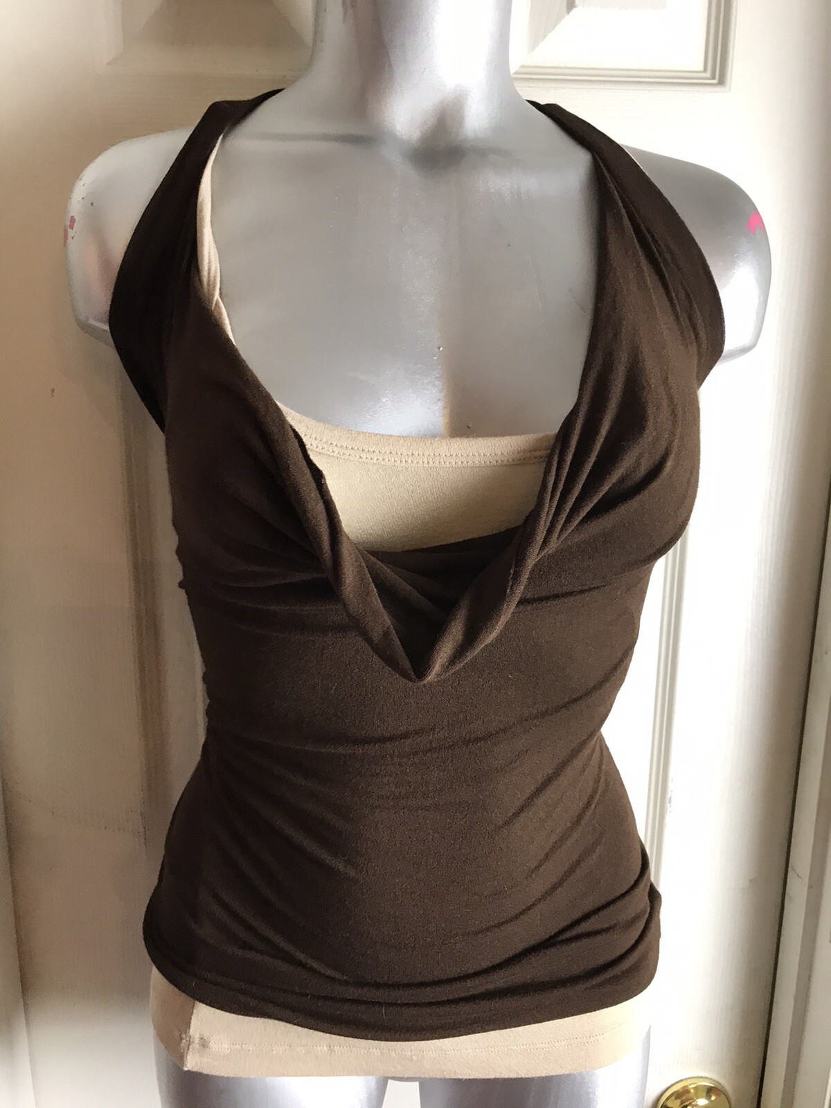 NWT ELLA MOSS ANTHROPOLOGIE SLEEVELESS LAYERED RACER BACK TANK TOP- Size XS