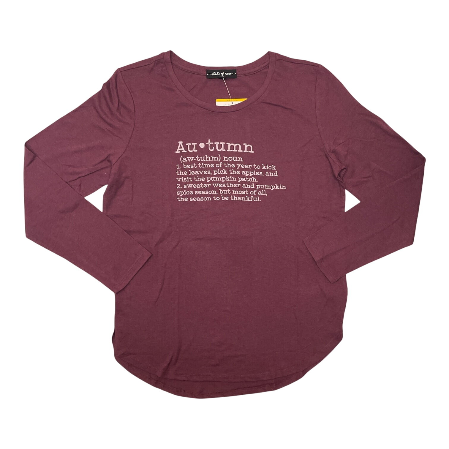 State Of Mine Long Sleeve Autumn Harvest Fall Vibes Top 14275-State S-XXL