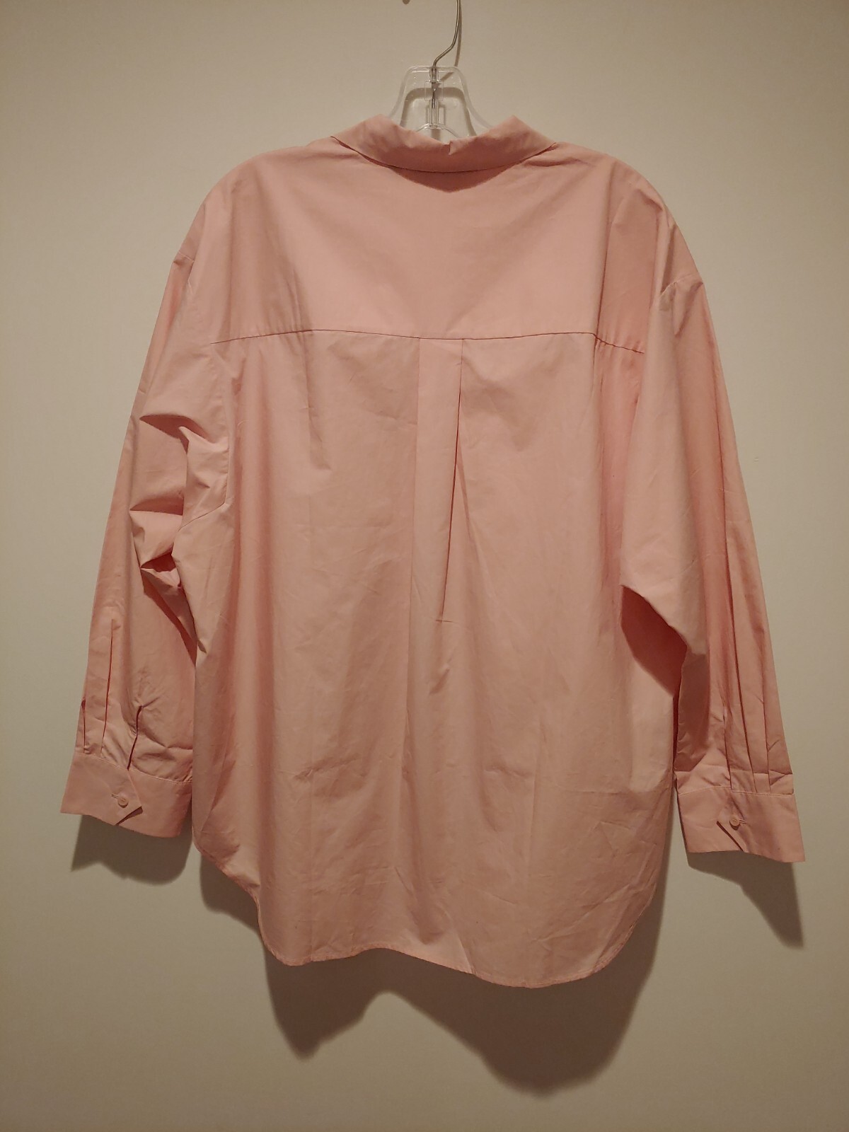 NWT & Other Stories Pink Organic Cotton Button Up Shirt Pink Lg-1X Runs Big