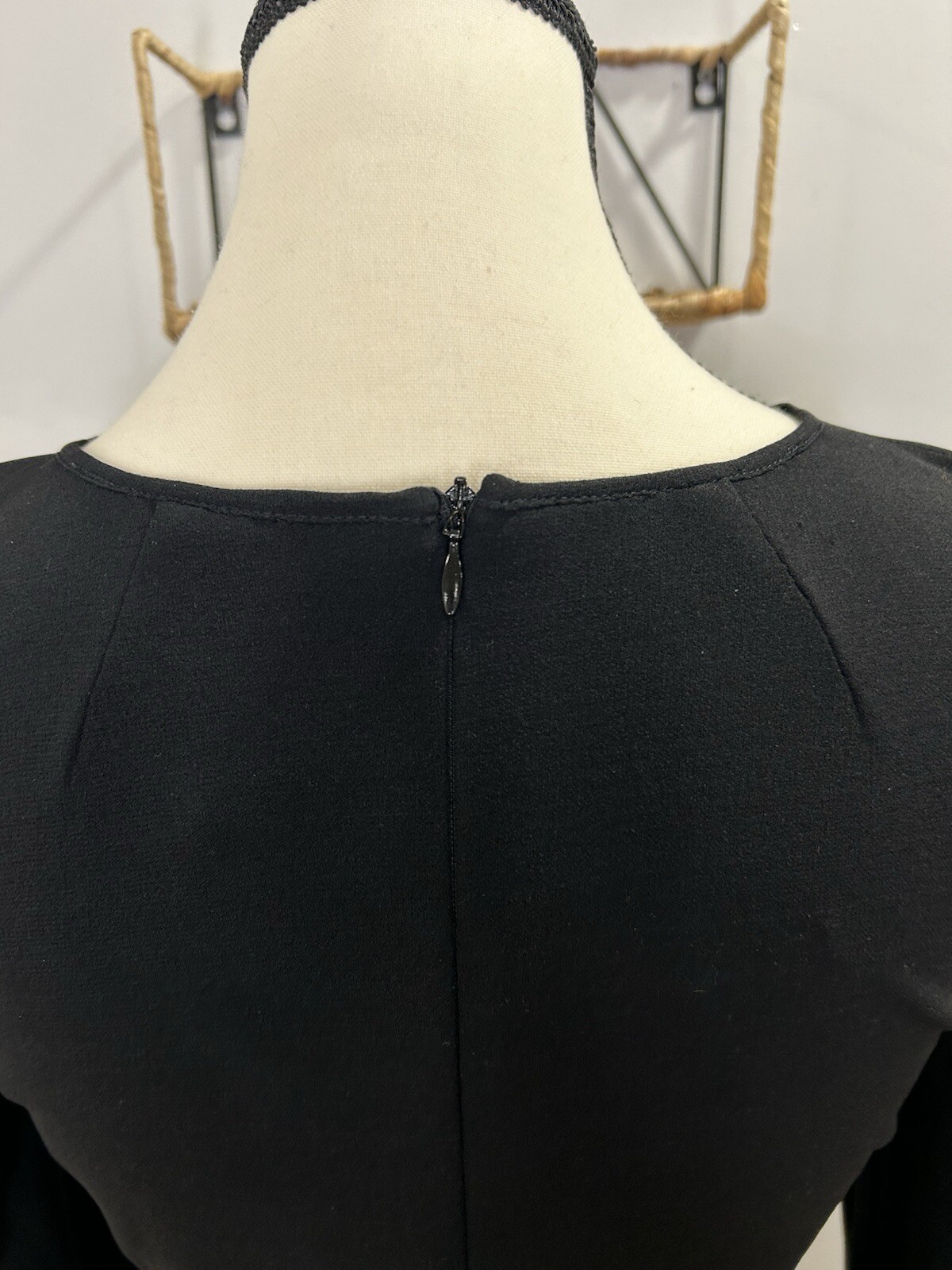Fontana Couture Milano 1915 Silk Blouse Size I 44 US 6 Black Color Long Sleeve