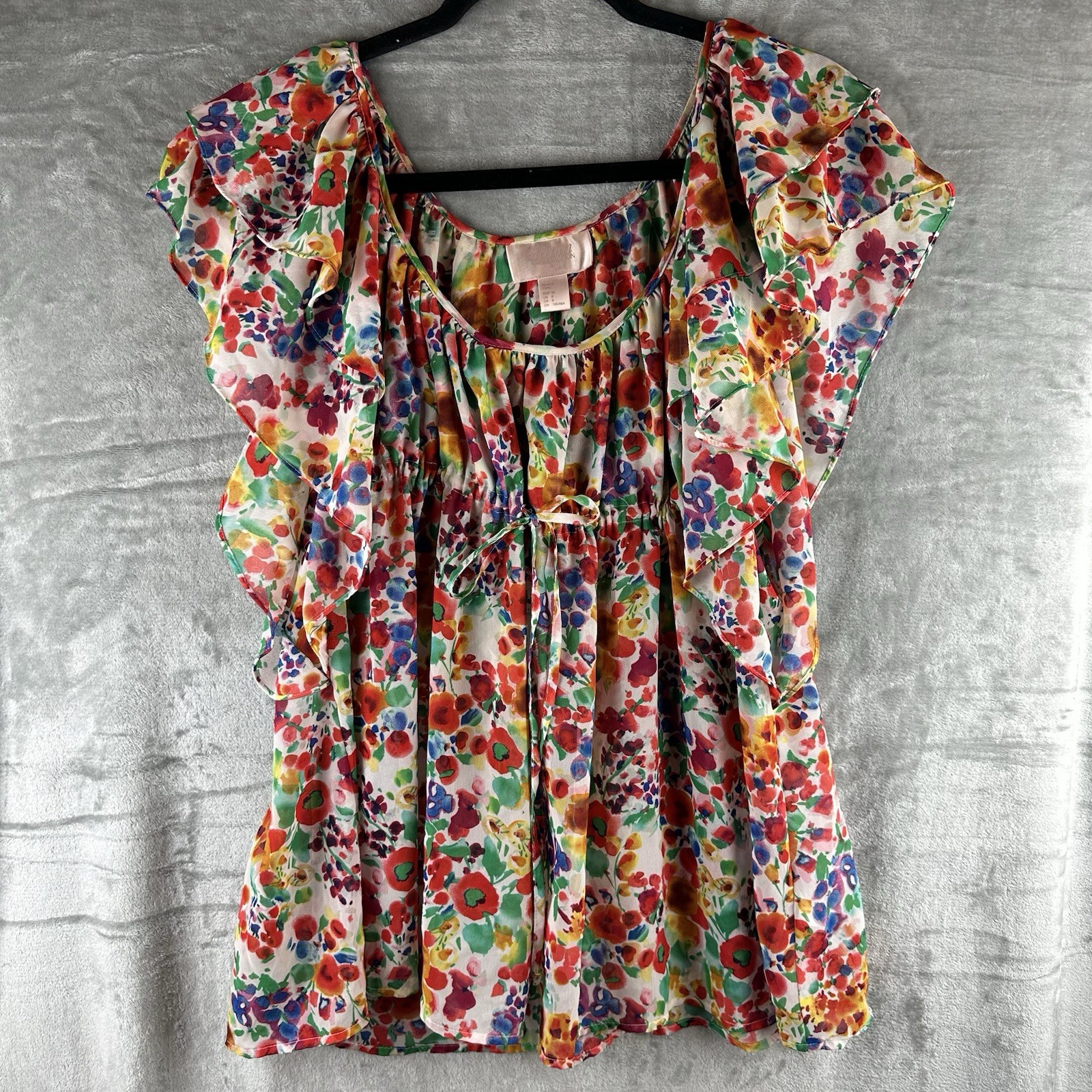 H&M Blouse Women’s 8 Multicolor Floral The Garden Collection