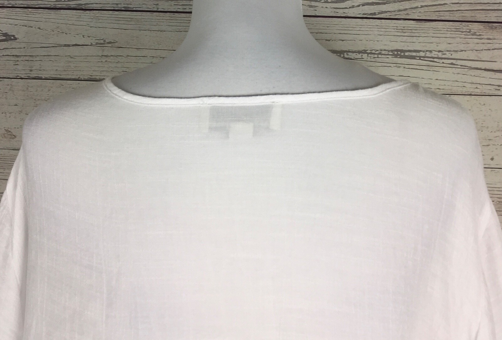 Carolyn Taylor Woman White Bell Sleeve Lace Tunic Peasant Top Plus Size 1X