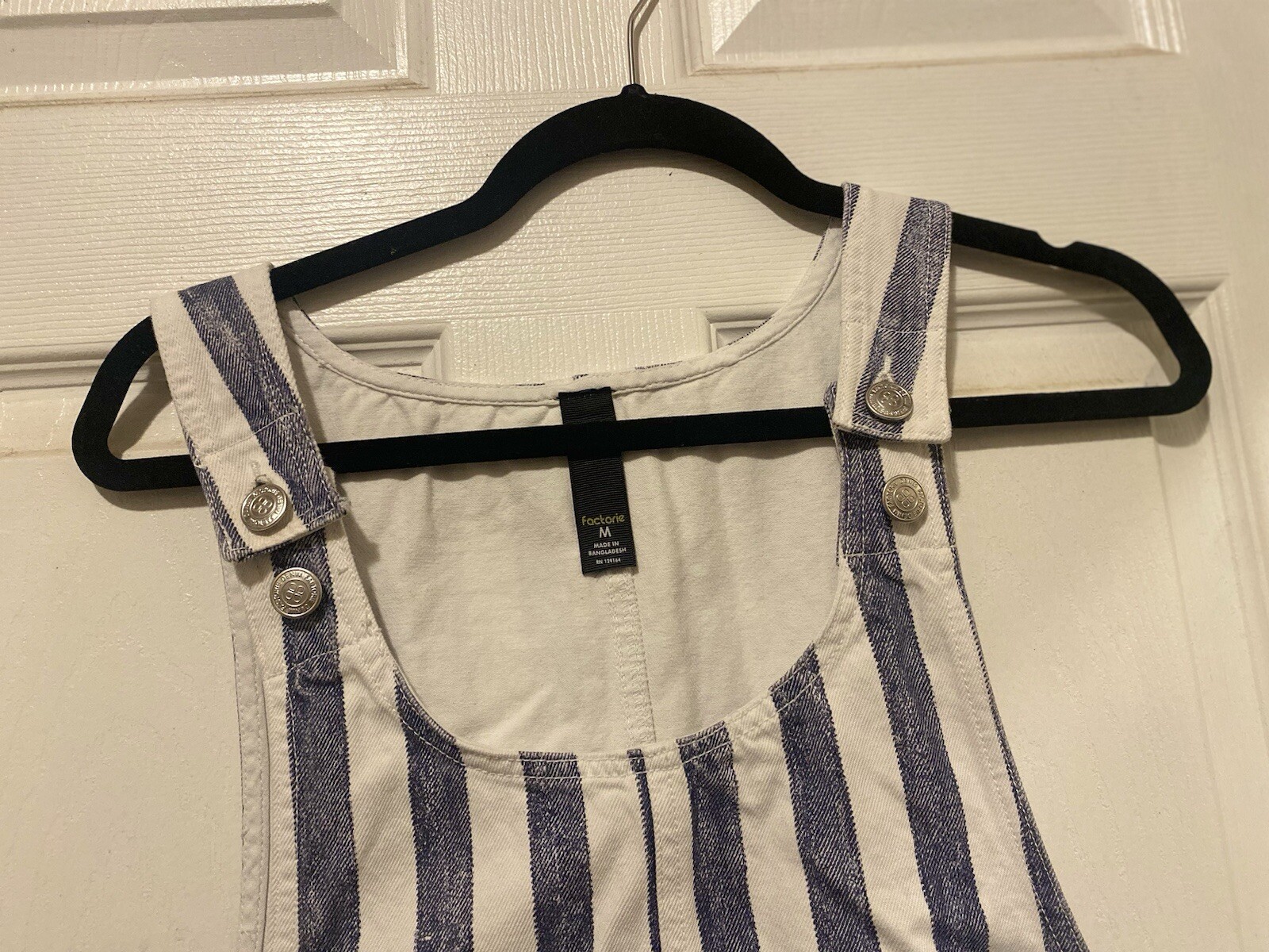 Factorie Size M -Women’s Striped .Overalls.