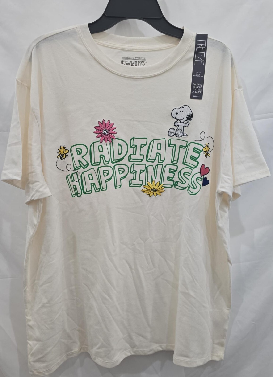 Peanuts radiate happiness t-shirt Size 2XL Color White