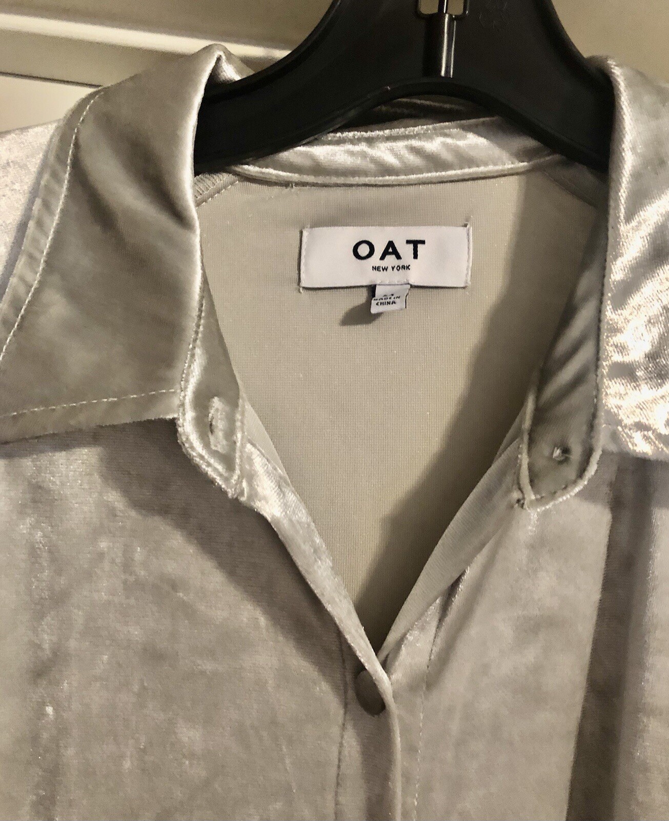 NWOT OAT Coastal Preppy Old Money Quiet Luxury Crushed Velvet Scandi Size M