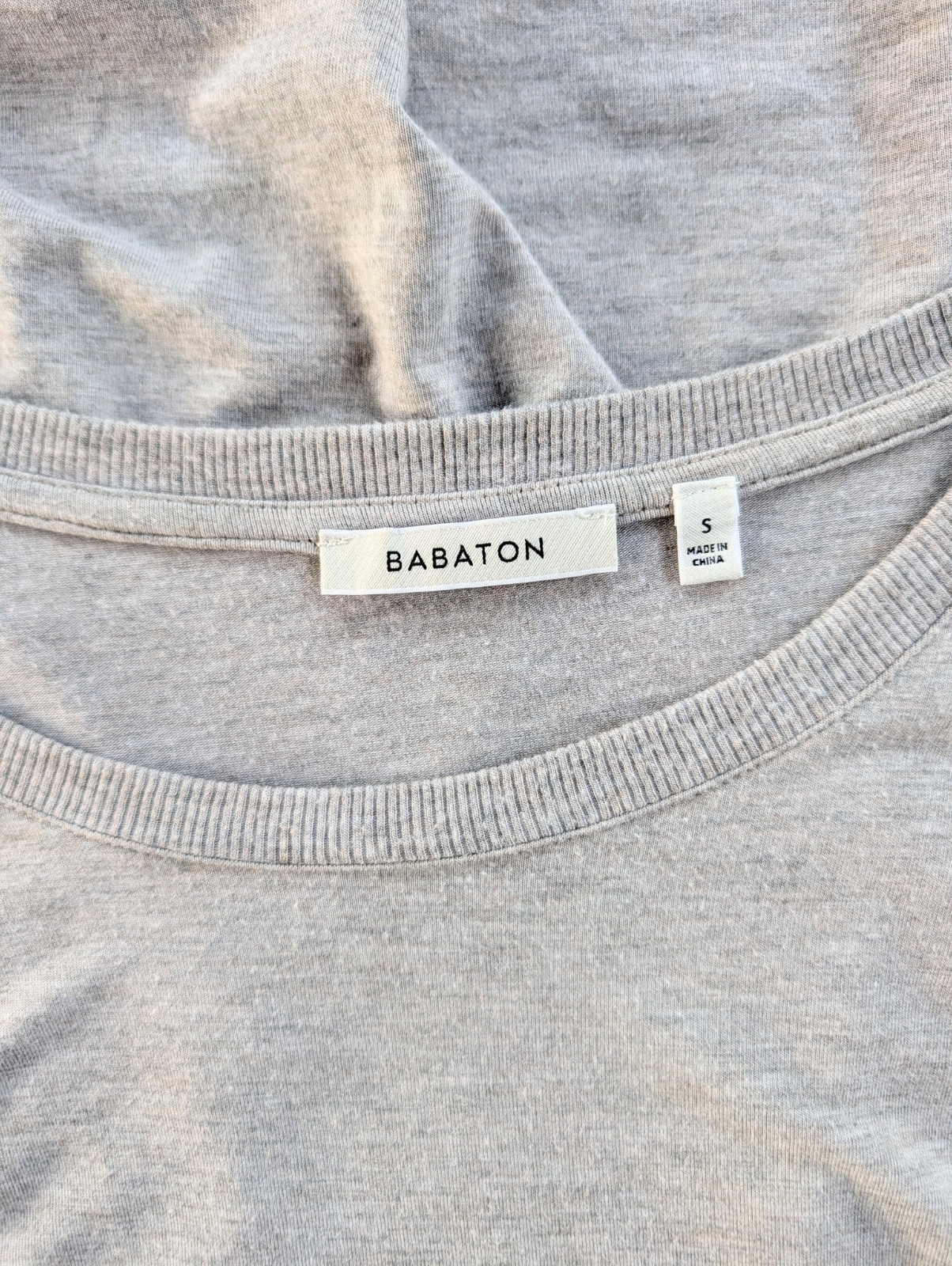 Babaton Aritzia heather gray scoop neck dolman 3/4 sleeve top VGUC small