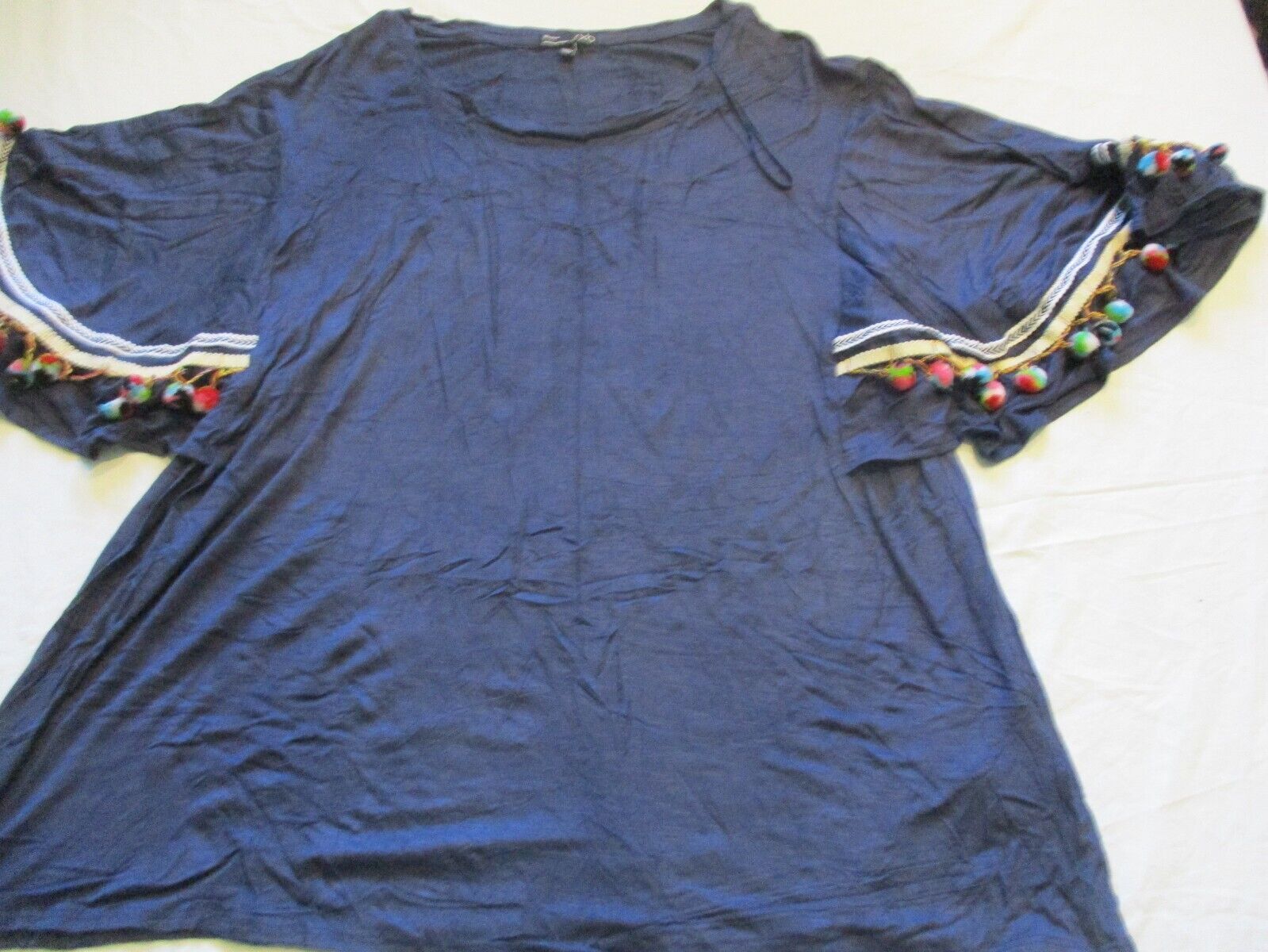 Womens rxb blue short sleeve blouse sz 1x