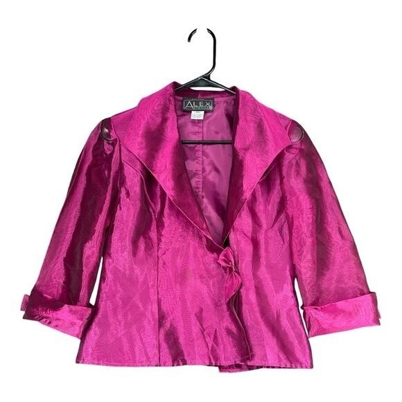 Alex Evenings PP Petites Fuchsia Blouse Formal Party Cocktail Mature MIB Event