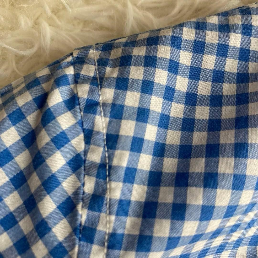 Ralph Lauren Women’s Long Sleeve Gingham Check Shirt S Blue Cotton Embroidered