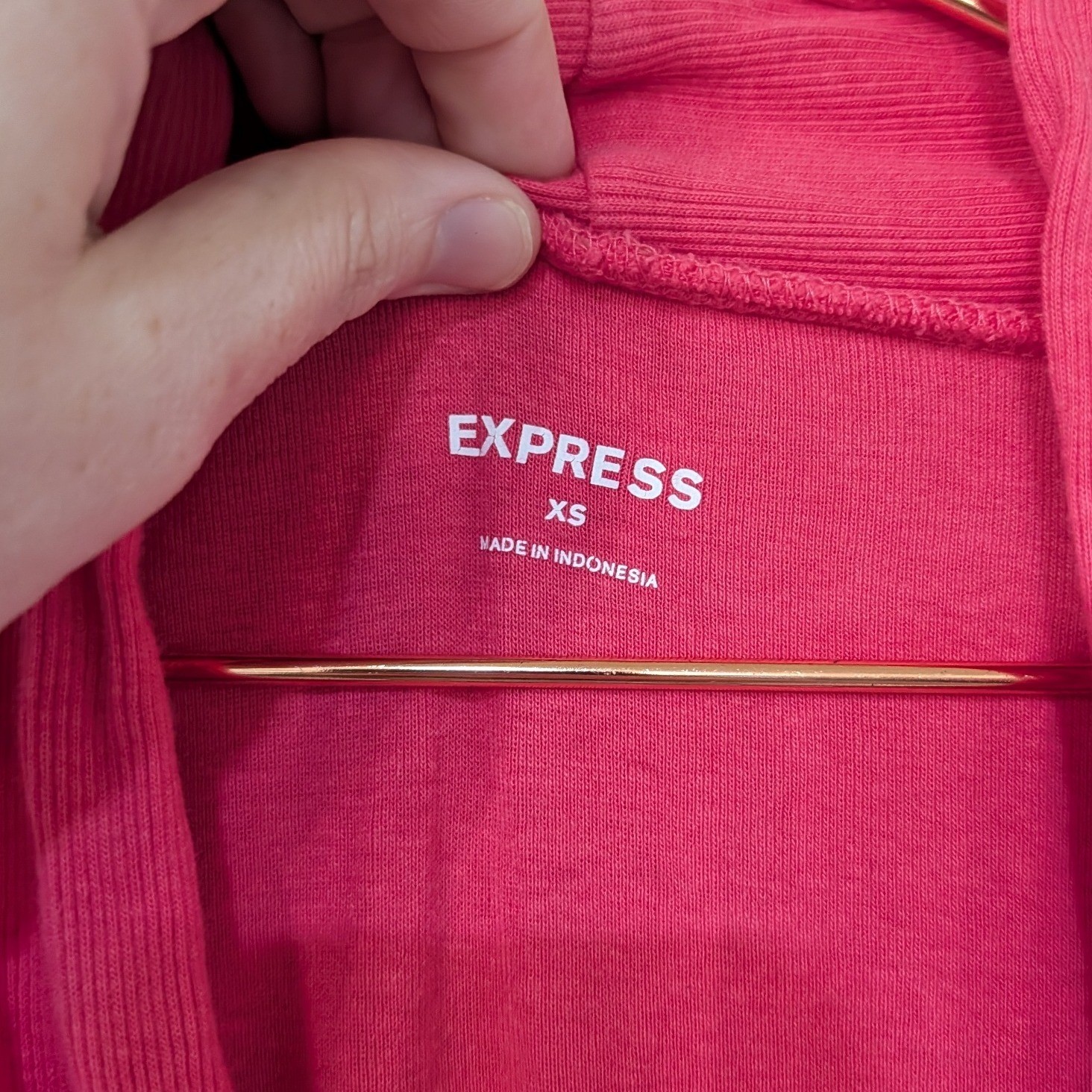 Express Pink Surplice V-Neck Pleated Shawl Collar Top Y2K Longline XS