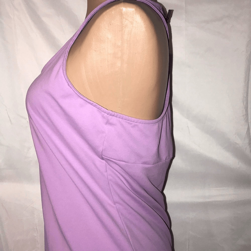Fabletics Women’s Purple Racerback Stretch Zip Back Tank Top Size Small