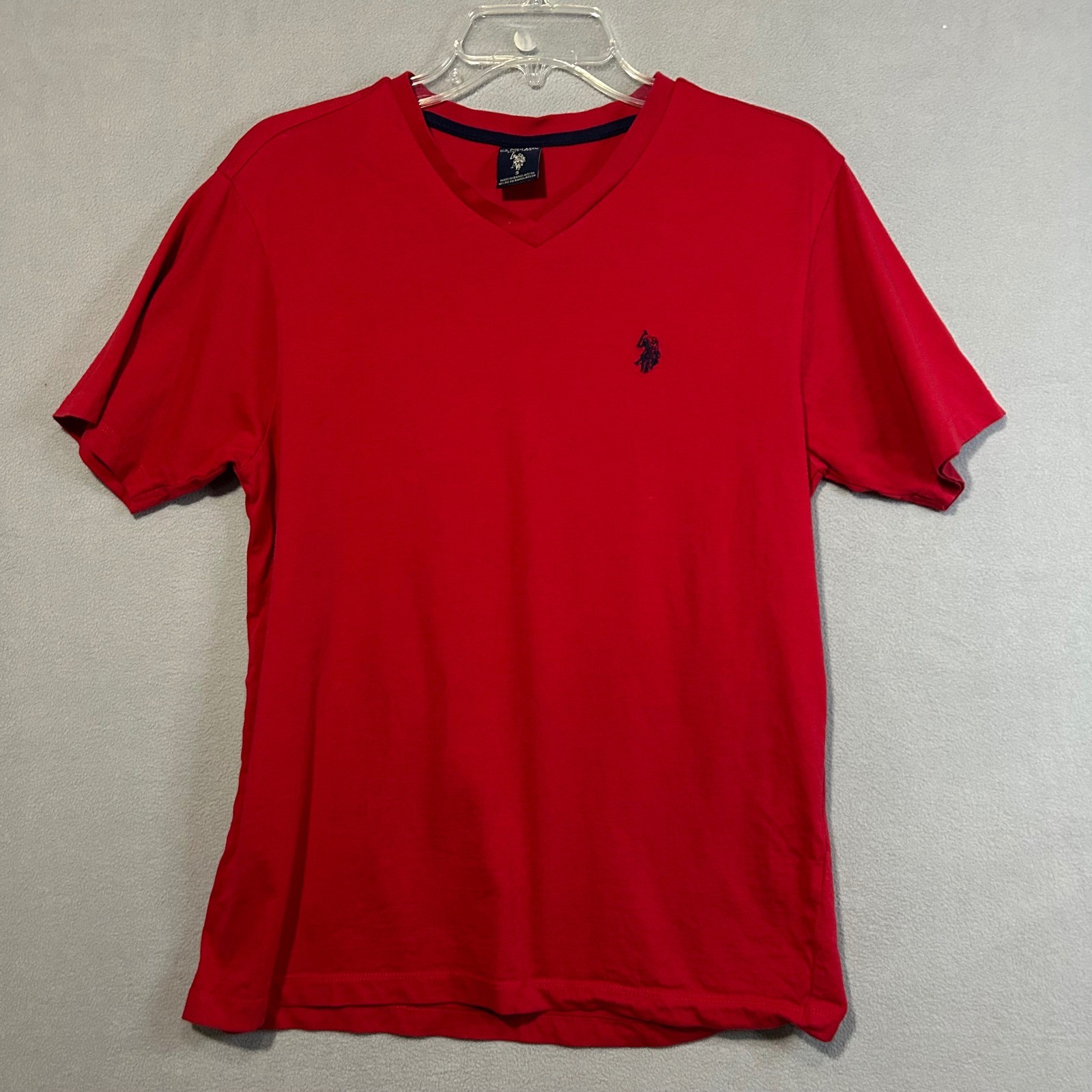 U.S. Polo Assn Red V Neck T-Shirt Women’s Size Small Short Sleeve Casual Cotton