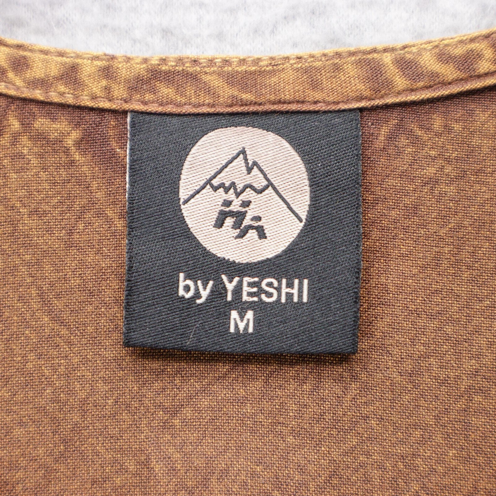 Yeshi Blouse Womens M Brown Embroidered Button Ruffle Fairy Boho Rennaissance