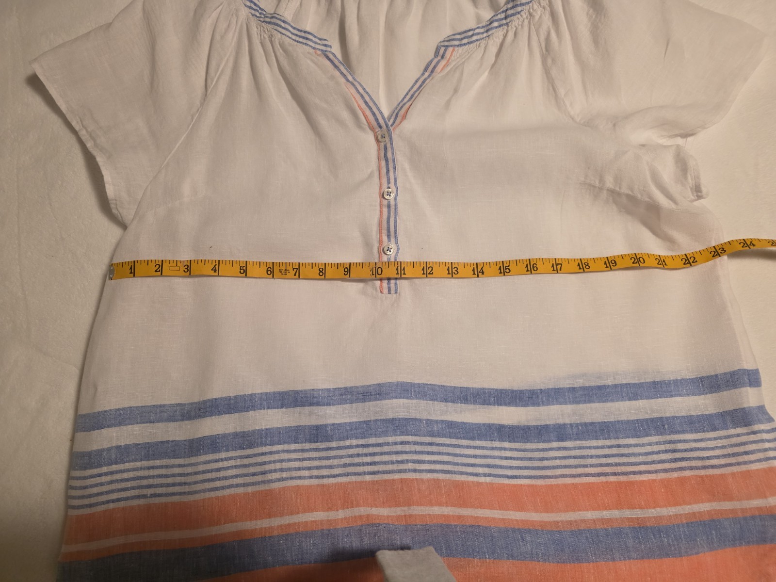 Breezy 100% Linen Boho-style Top By Talbots Size XL
