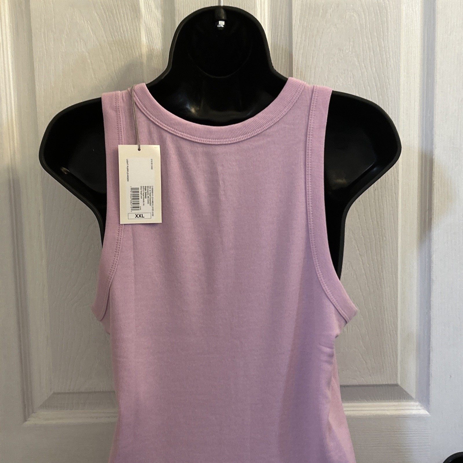 NWT A New Day Womens Ribbed High Neck Tank Top Light Purple 2XL Sleeveless