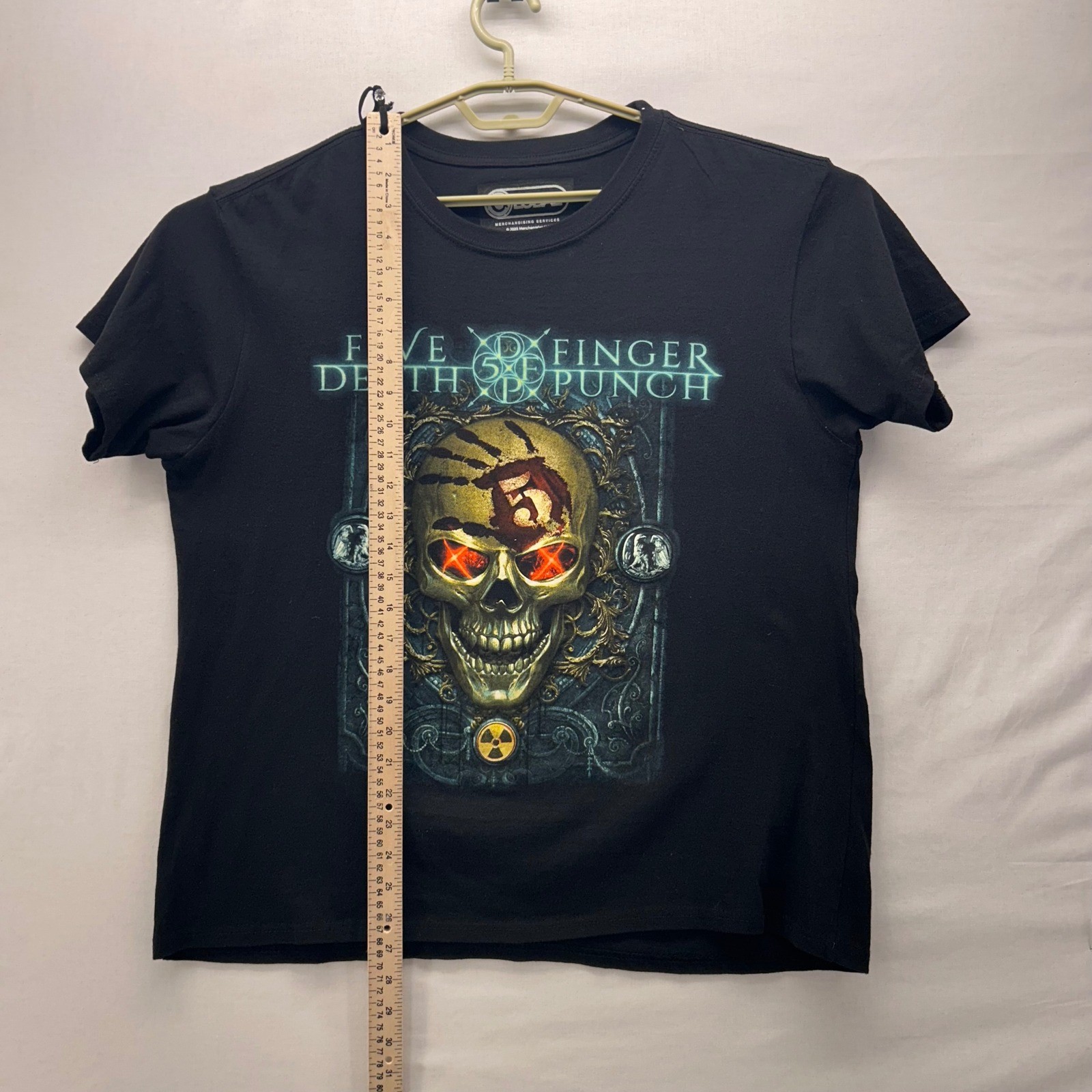 Five Finger Death Punch Skull Graphic Shirt Large Music Grunge Gothic Metal Rock