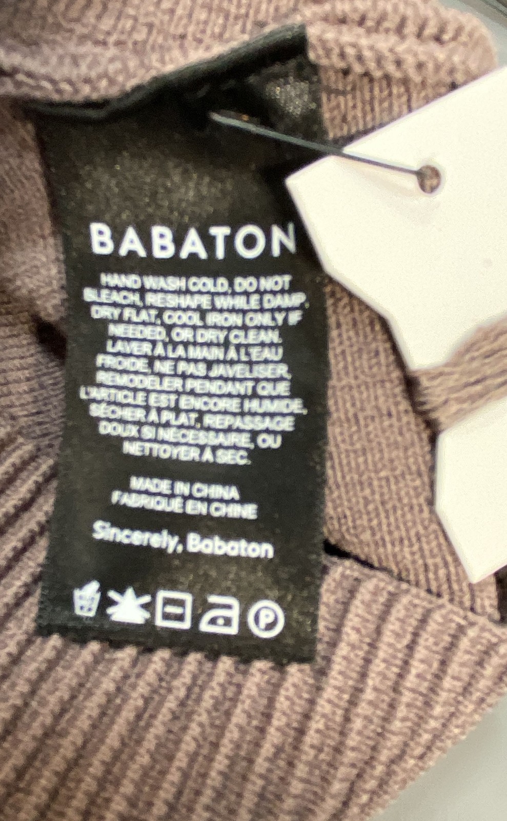 Babaton Women’s Sculpt Knit Polo Sleeveless Deep Taupe Top NWT Size XS