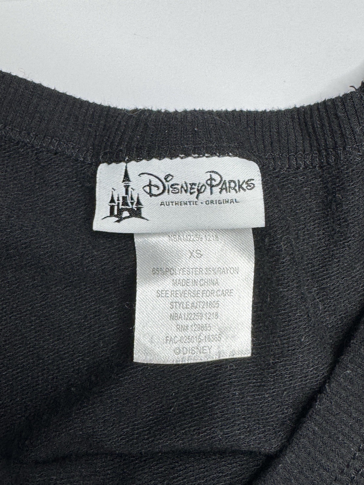 Disney Parks Disneyland Womens XS Black Rhinestone Crewneck Sweatshirt