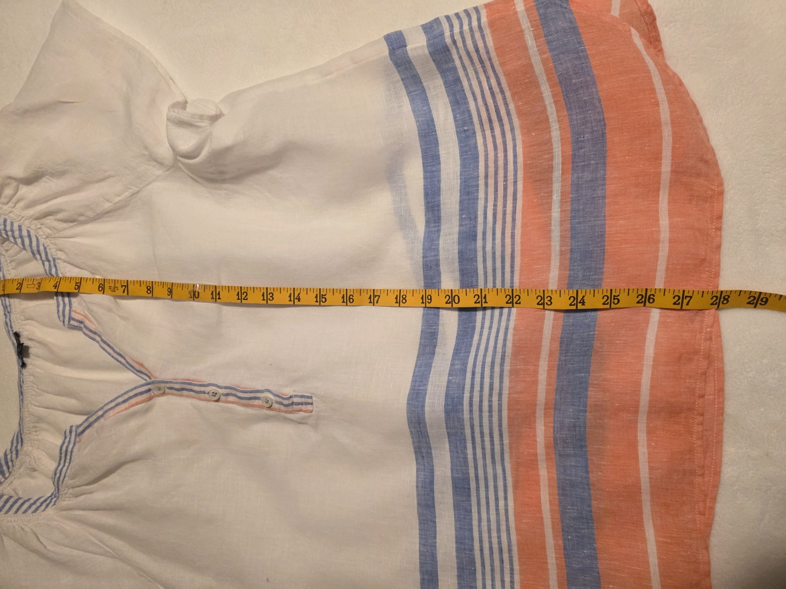 Breezy 100% Linen Boho-style Top By Talbots Size XL