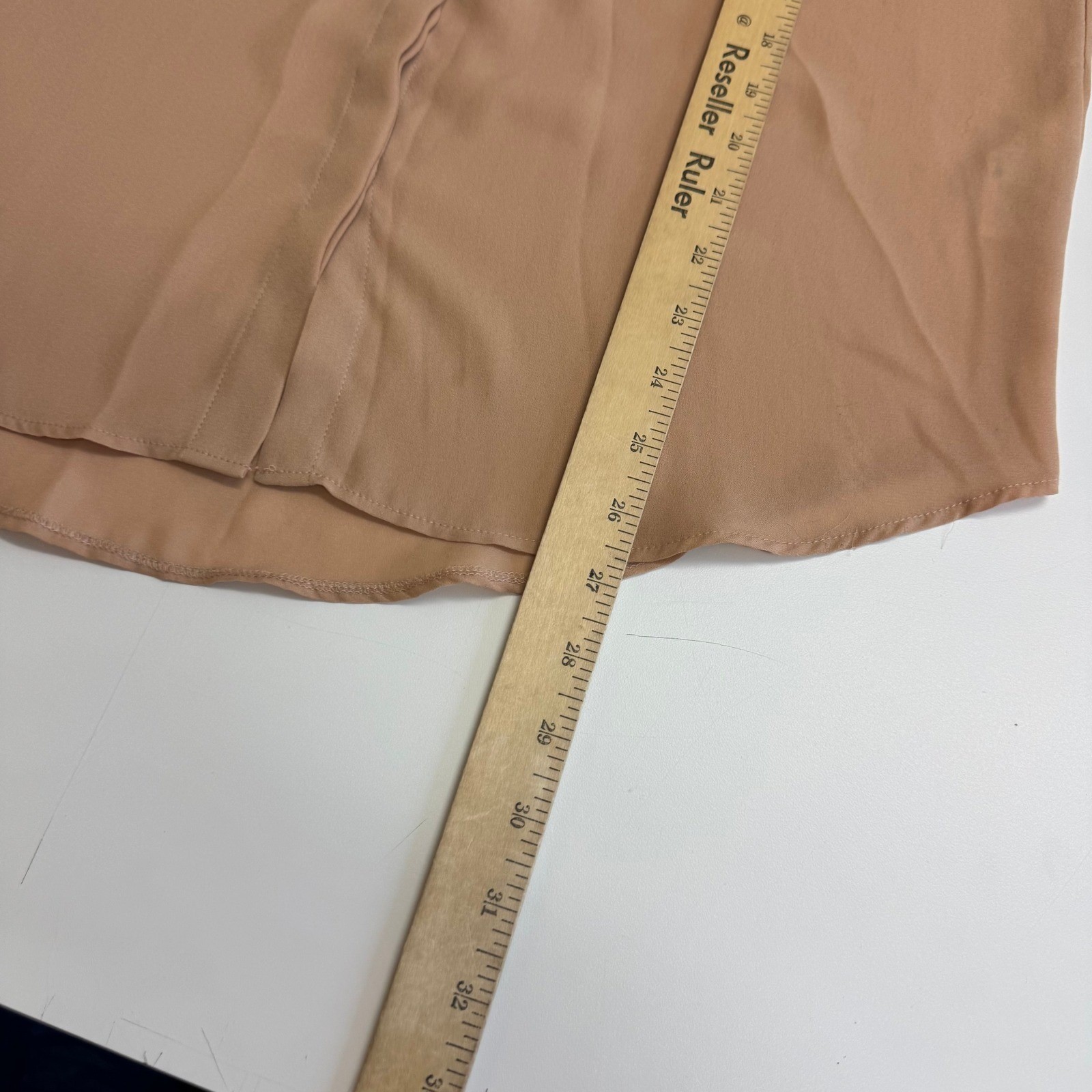 ASOS DESIGN Shirt Womens Size 6 Green Tan Colorblock Button Up Work Office Chic