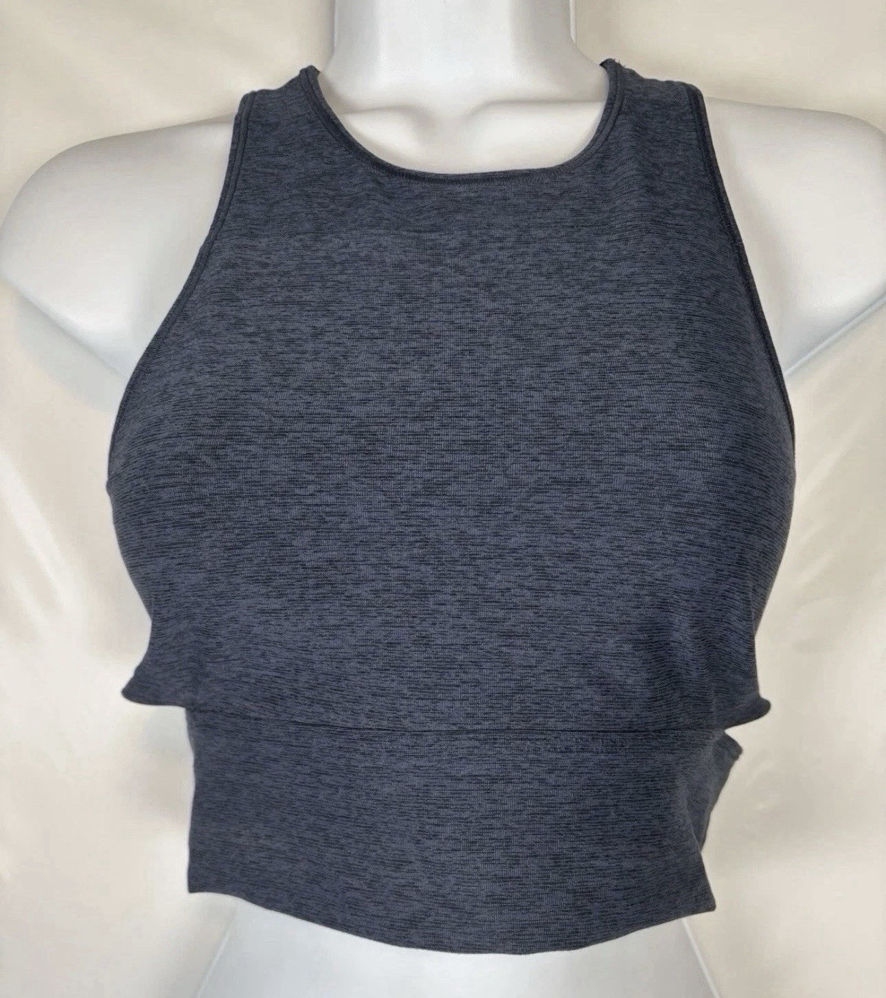 Outdoor Voices Slash Back Navy Blue Sleeveless Athletic Crop Top Women’s Small