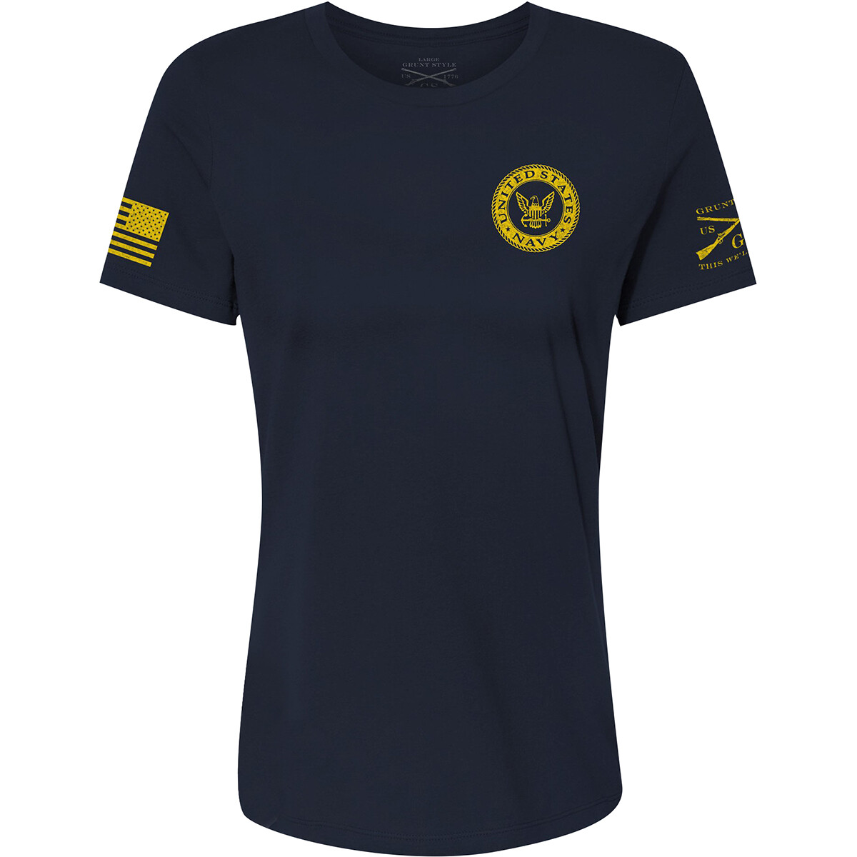 Grunt Style Women’s Relaxed Fit USN – Navy Colors T-Shirt – Navy